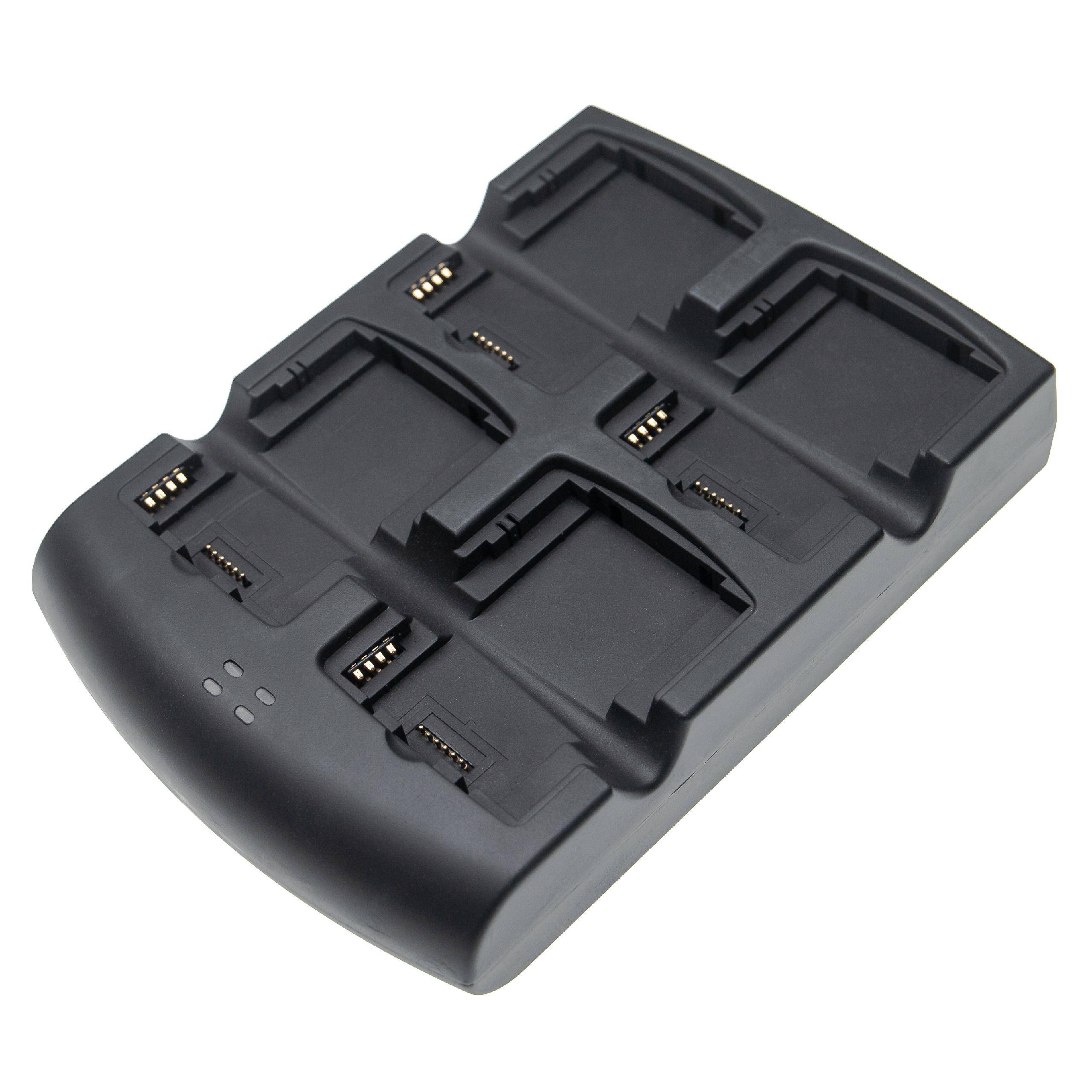 vhbw 4-fach Ladestation kompatibel mit Symbol MC3090R-LM48S00LER, MC3090S-DC48H00G-E Mobiler Computer Barcode Scanner - Schwarz