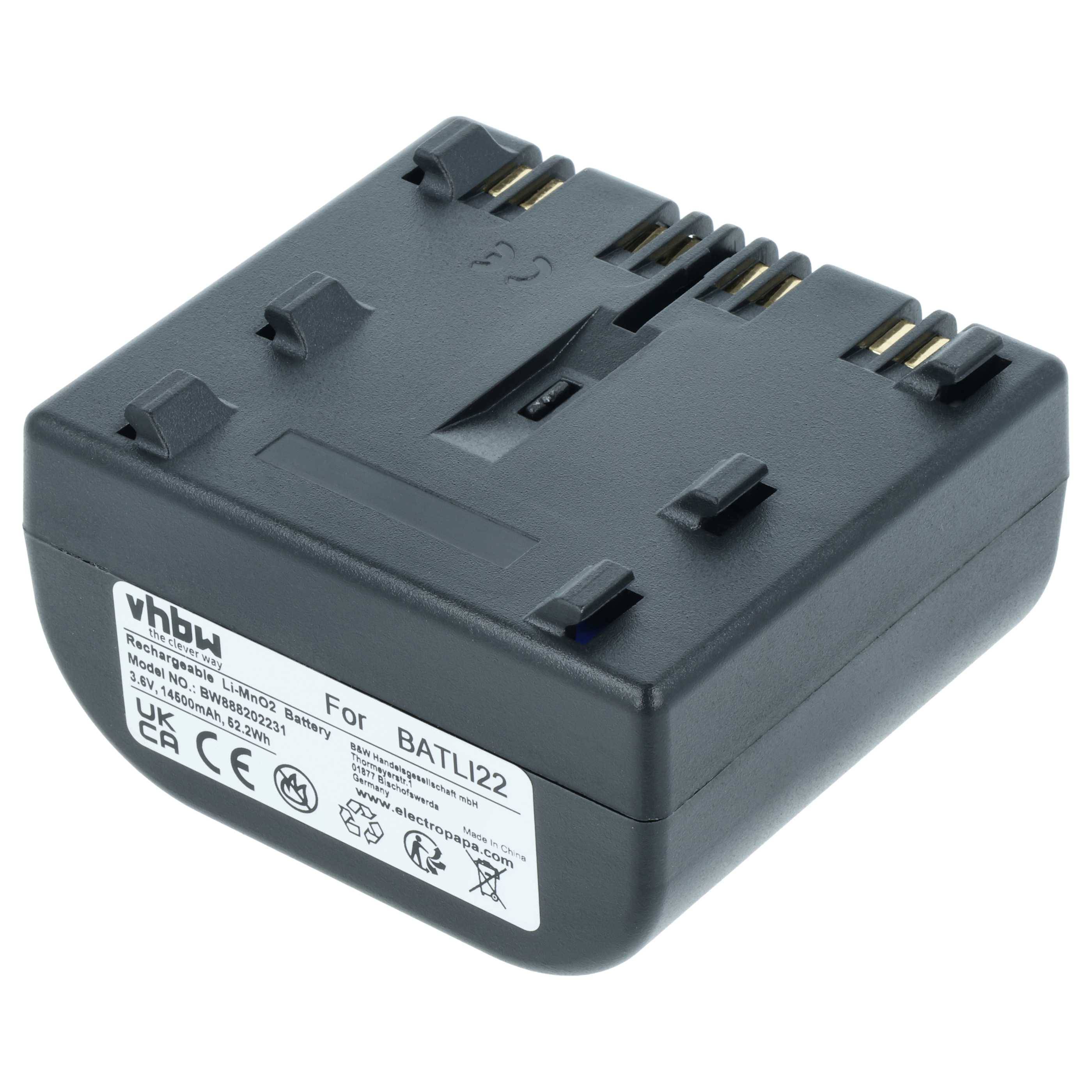 vhbw Batterie kompatibel mit Daitem SP 331-21D, SP 332-21D, SH424AX, SH701AX, SH710AX Alarmanlage, Alarmsystem (14500 mAh, 3,6 V, Li-MnO2)