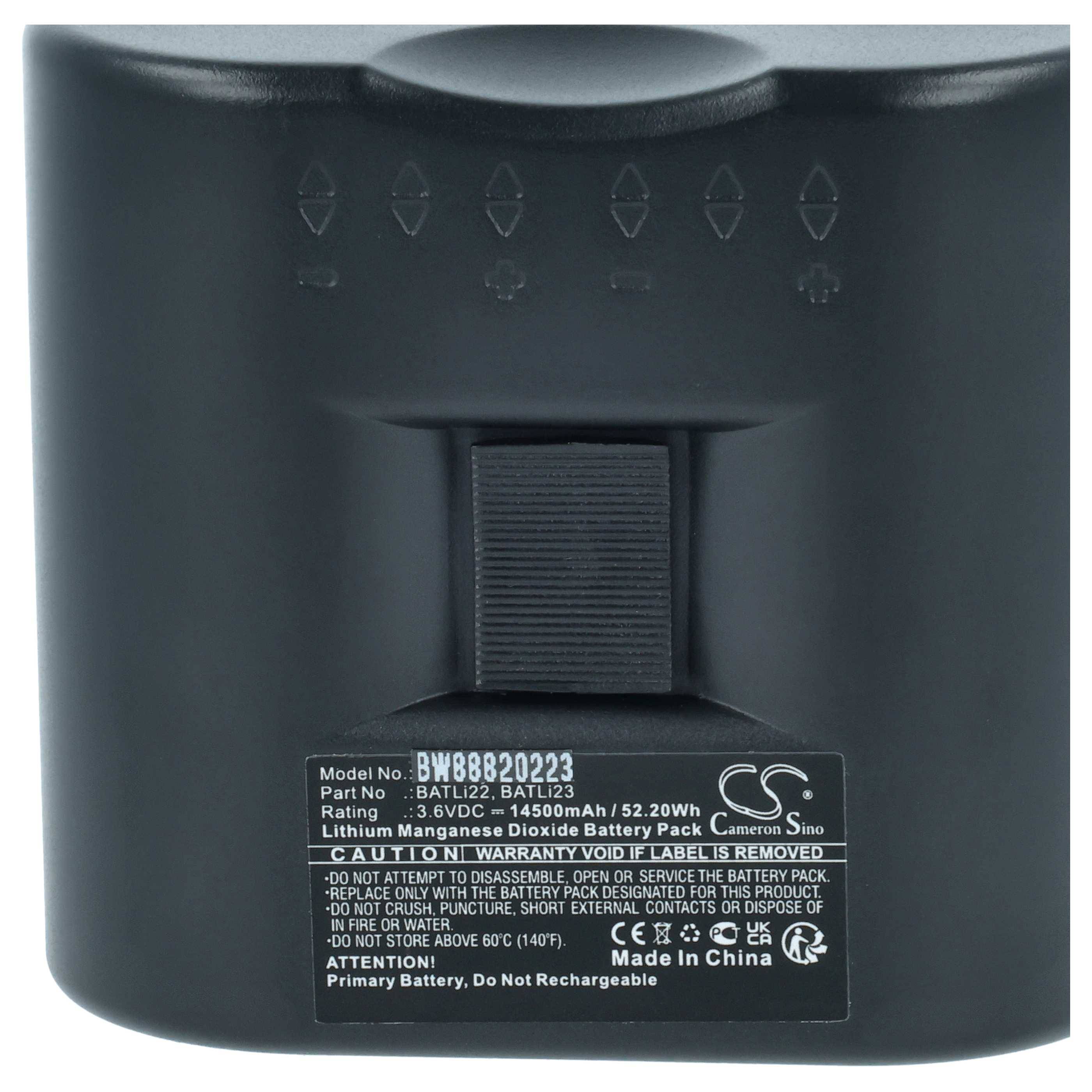 vhbw Batterie kompatibel mit Daitem S660-22F, S404-22F, S405-22F, S405-22e, S310-22F, S304-22F Alarmanlage, Alarmsystem (14500 mAh, 3,6 V, Li-MnO2)