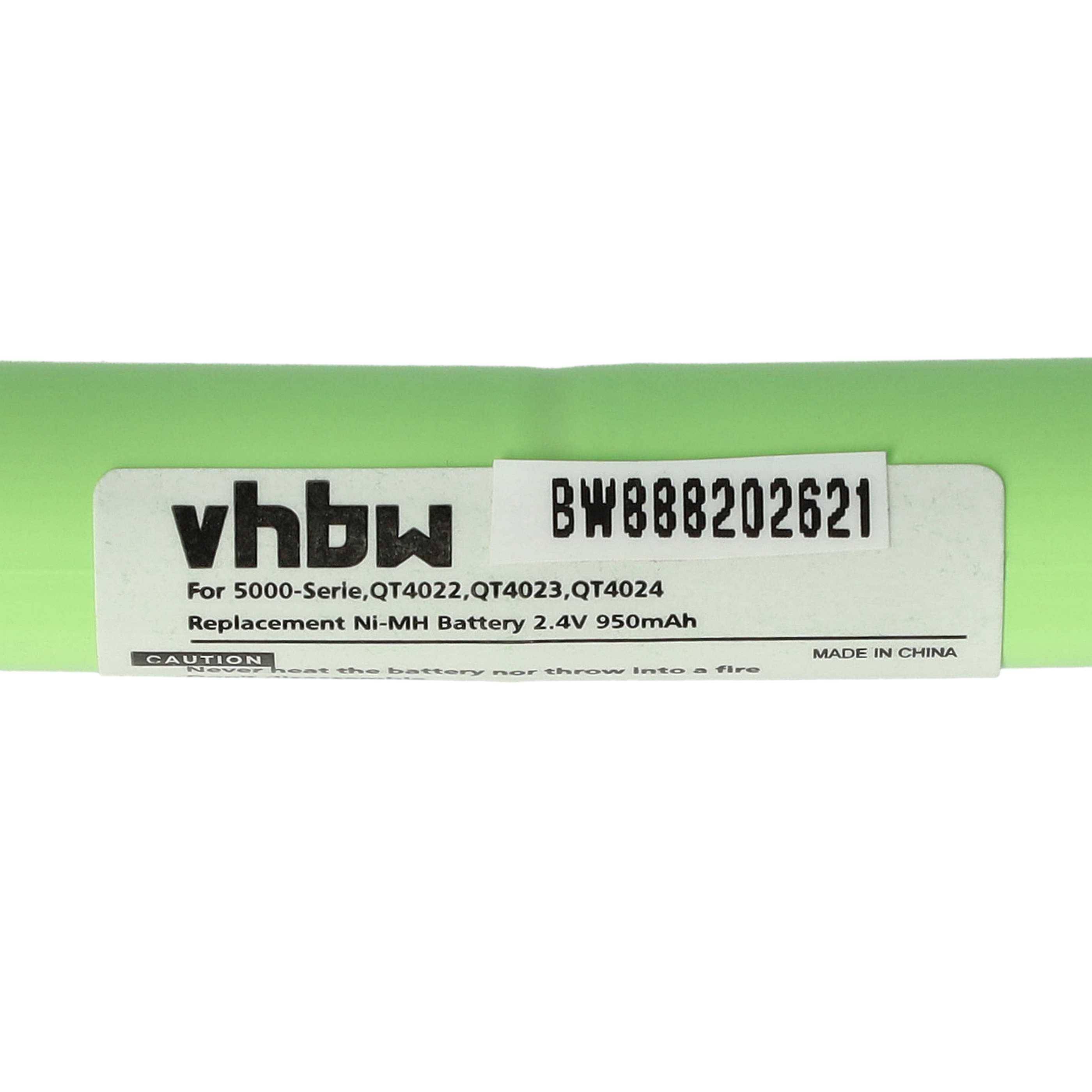 vhbw Akku kompatibel mit Philips QT4024, QT4032, QT4022/32 Series 5000, QT4023, QT4020 Rasierer (950 mAh, 2,4 V, NiMH)