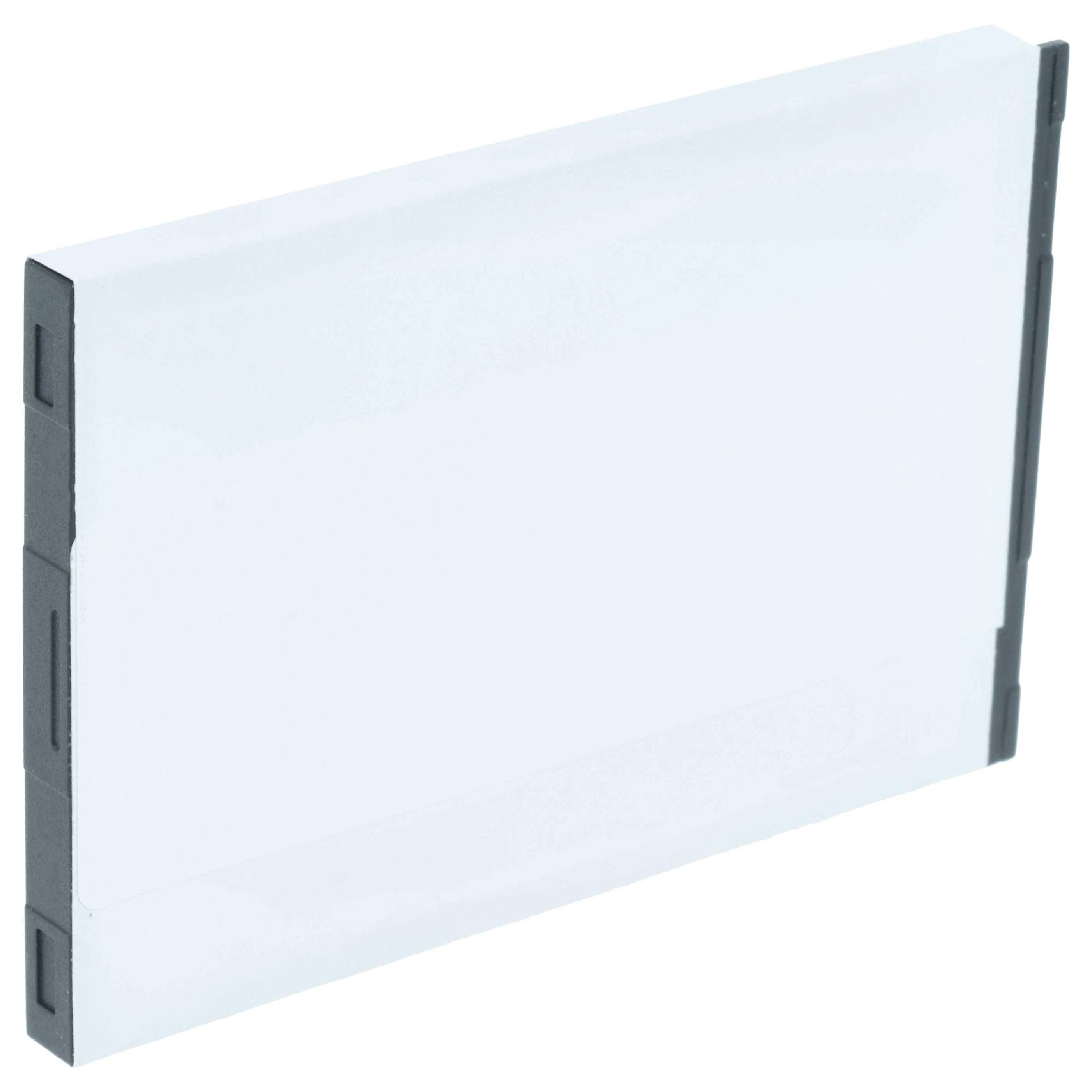 Rechteckiges Objekt mit schwarzen Kanten und weißer Oberfläche, das einem dünnen Ordner oder einer flachen Aufbewahrungsbox ähnelt, leicht gewinkelt, um seine Tiefe zu zeigen.