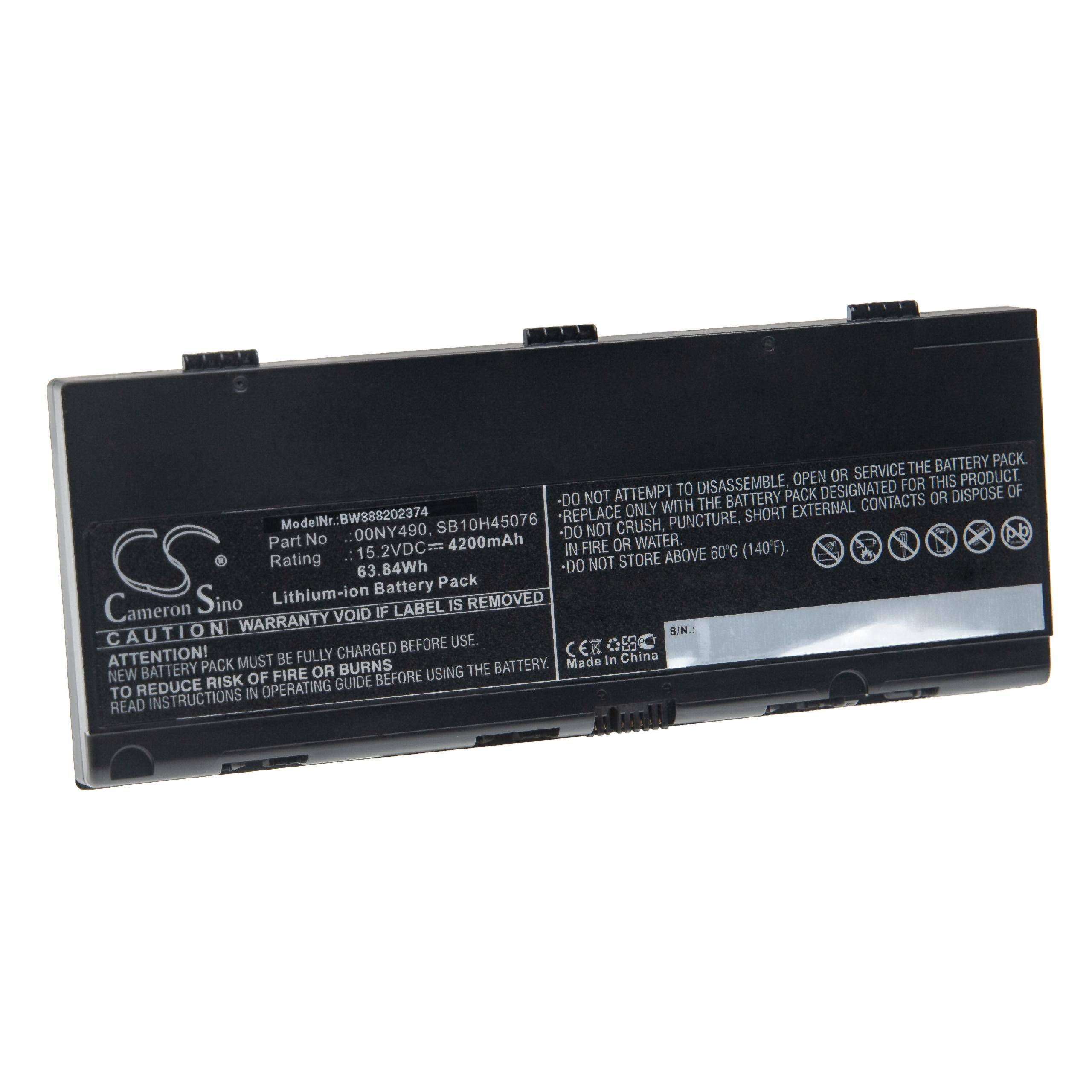 vhbw Akku Ersatz für Lenovo SB10H45076, SB10H45075, 4X50K14091, 4X50K14090, 4ICP6/58/92 für Notebook (4200 mAh, 15,2 V, Li-Ion)