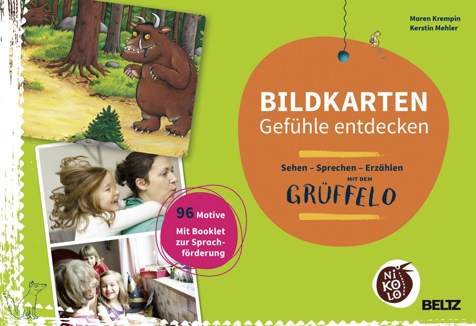 Bildkarten Gefühle entdecken, 32 Karten Sehen, Sprechen, Erzählen mit dem Grüffelo. 96 Motive mit Booklet zur Sprachförderung