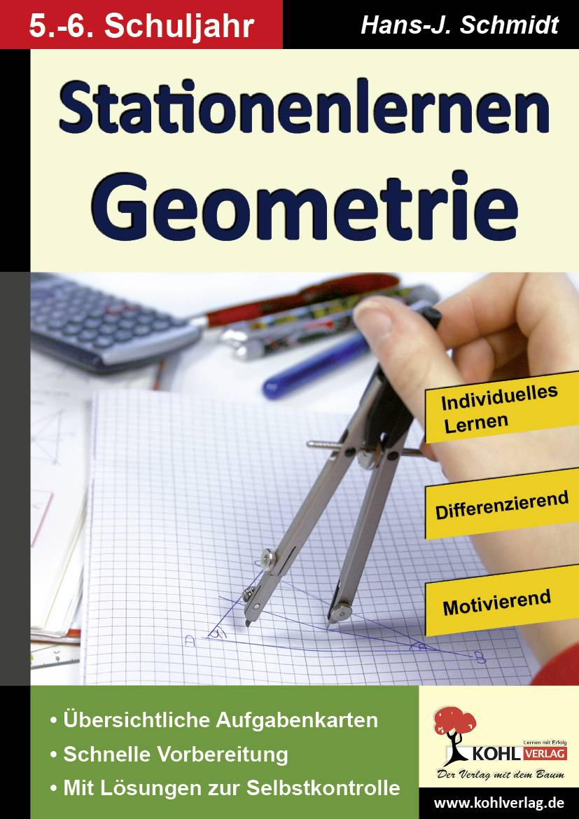 Stationenlernen Geometrie 5.-6. Schuljahr Individuelles Lernen. Differenzierend. Motivierend. Übersichtliche Aufgabenkarten. Schnelle Vorbereitung. M