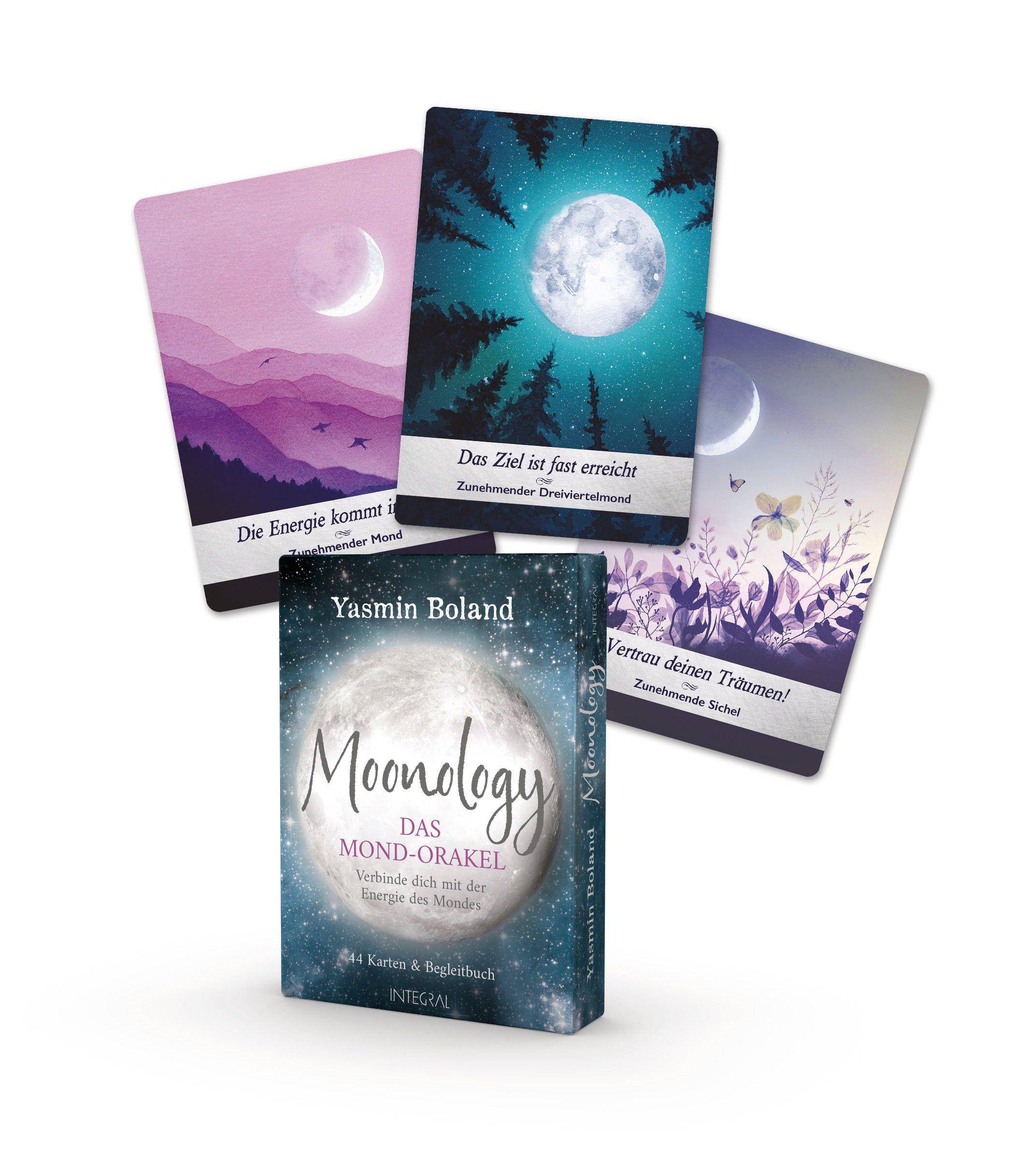 Moonology  Das Mond-Orakel Verbinde dich mit der Energie des Mondes - 44 Karten & Buch (128 Seiten)