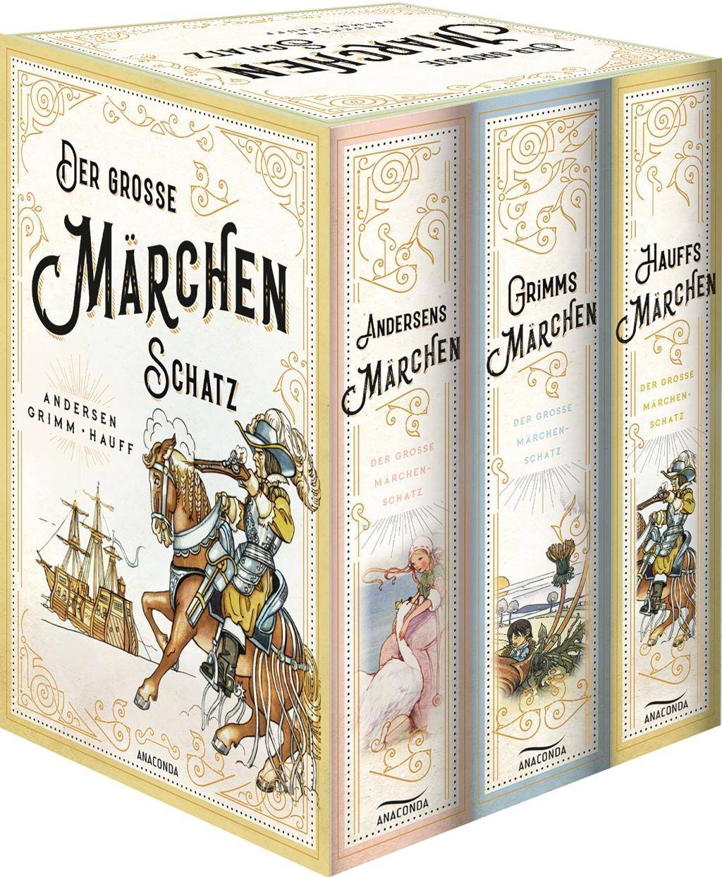 Der große Märchenschatz: Andersens Märchen, Grimms Märchen, Hauffs Märchen 3 Bände im Schuber