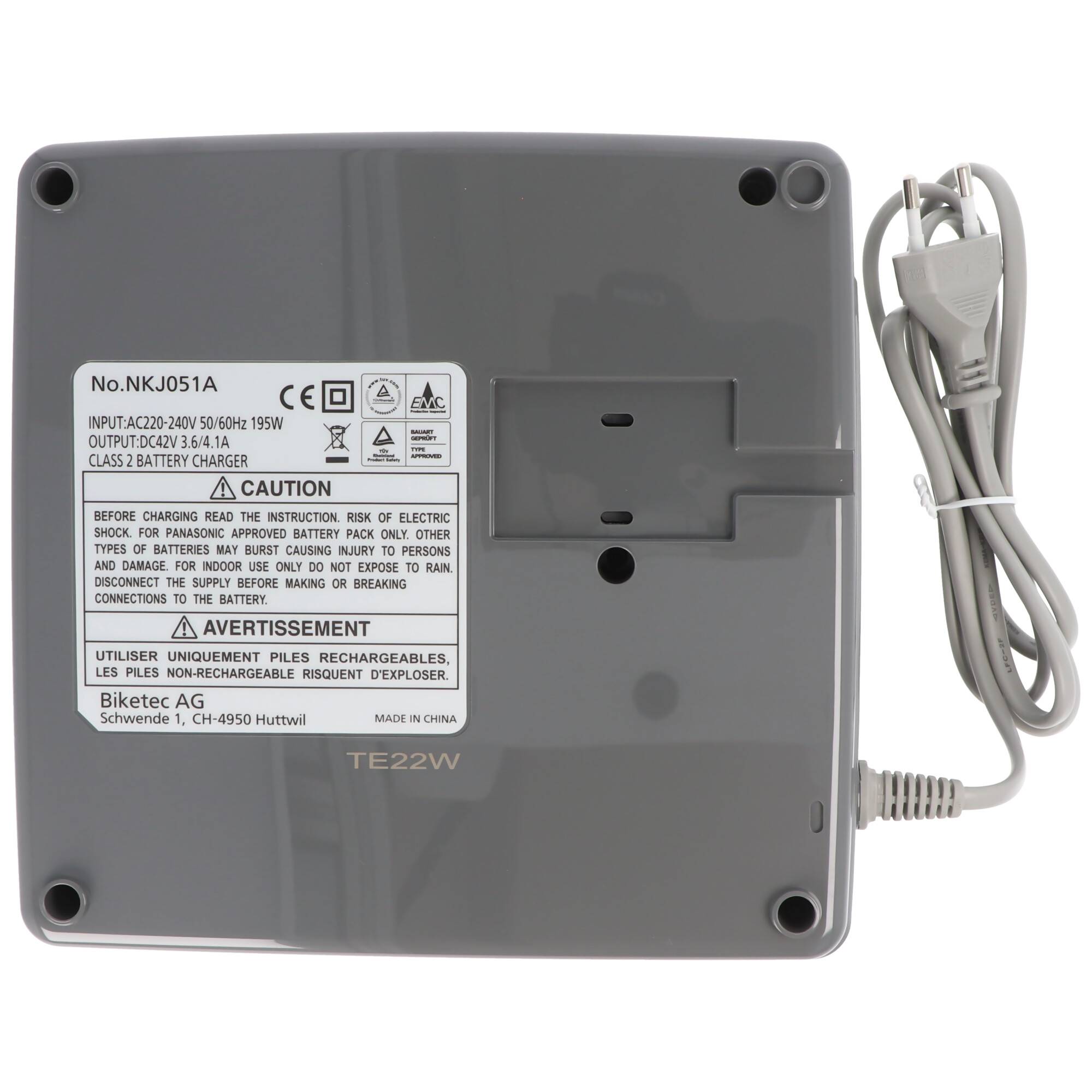 Schnell-Ladegerät passend für Panasonic Flyer T8 Deluxe, E-Bike Ladegerät 36V