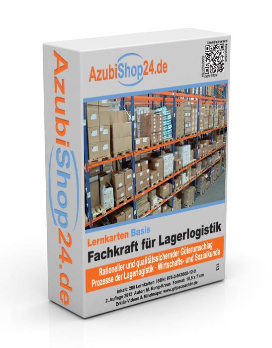 AzubiShop24.de Basis-Lernkarten Fachkraft für Lagerlogistik Erfolgreiche Prüfungsvorbereitung auf die Abschlussprüfung