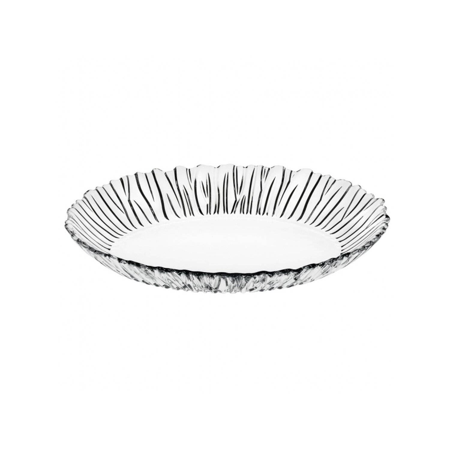 Pasabahce Aurora Ovale Serviceteller Servierplatte 33x25cm aus Glas Teller 10546