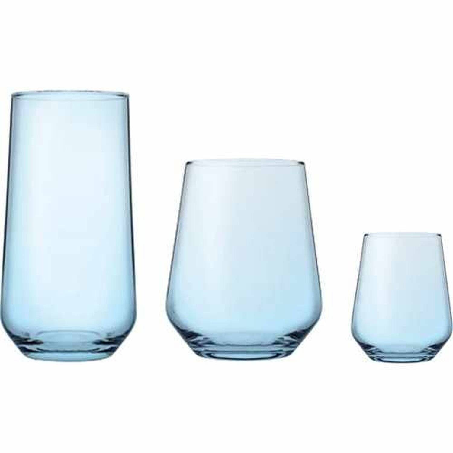Pasabahce Allegra Universal Mehrzweck-Wassergläser 3er-Set Geeignet für Wein, Säfte, 470 ml (Highball) 420015 Türkis