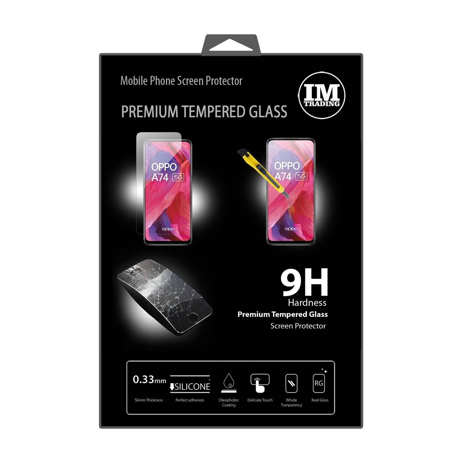 cofi1453® Schutzglas 9H für Oppo A74 Displayschutzfolie Schutzfolie Passgenau Glas