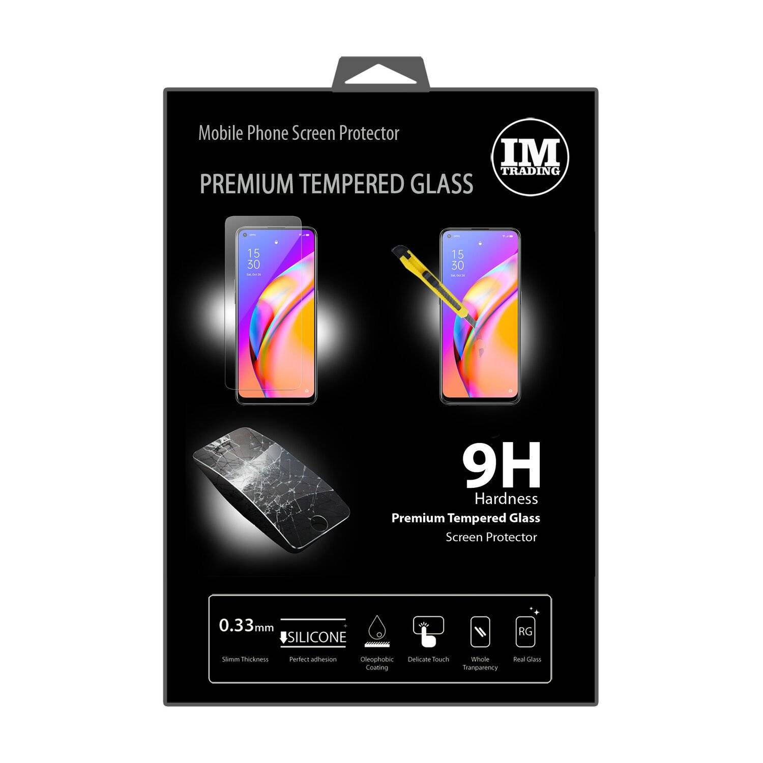 cofi1453® Schutzglas 9H für Oppo Reno 5 Lite Displayschutzfolie Schutzfolie Passgenau Glas