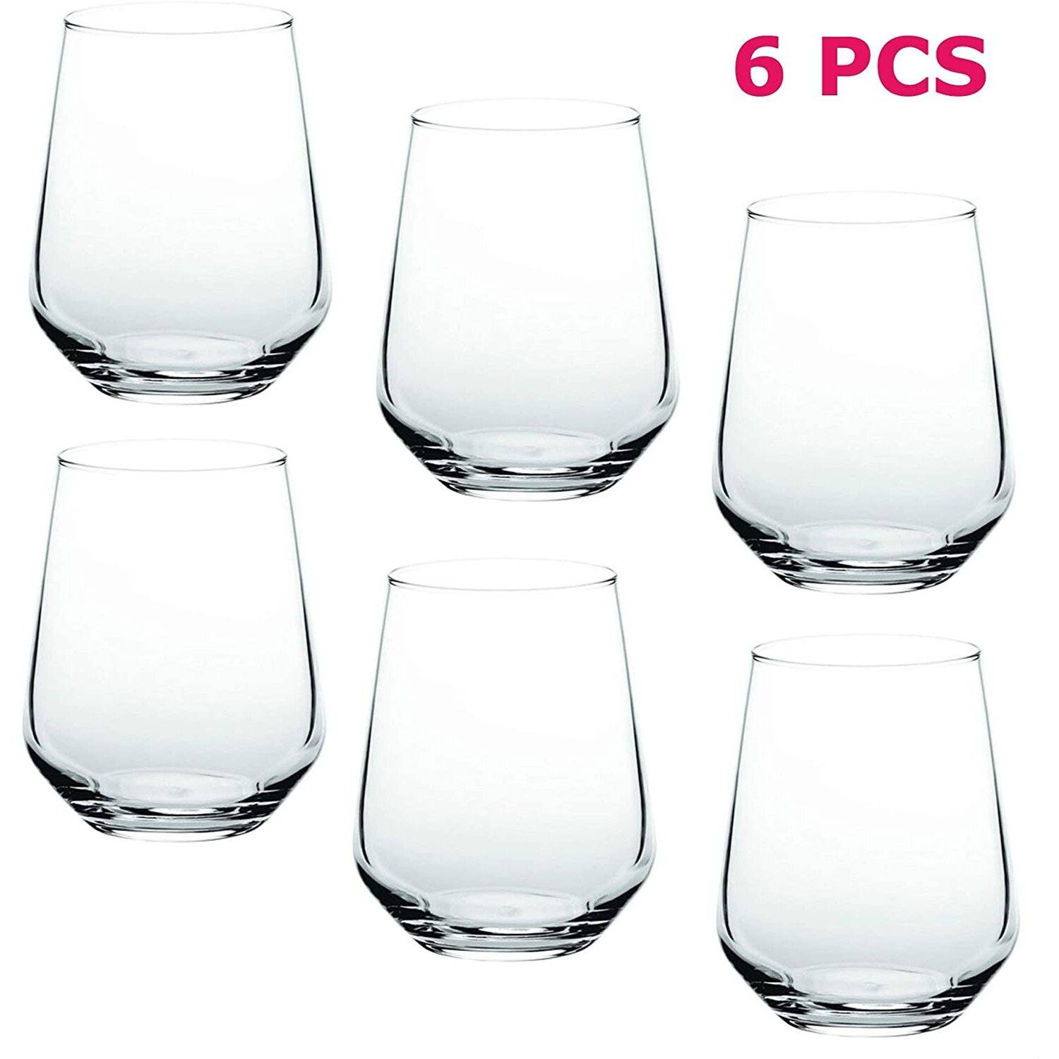 Pasabahce Allegra Set von 6 Gläser für Wein, Saft, Wasser, Whisky 425 ml Gastronomie Restaurant