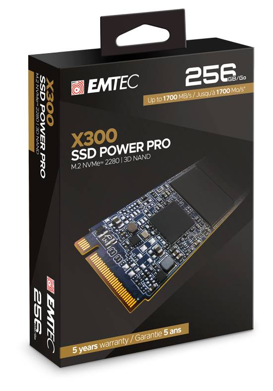 EMTEC Power Pro X300 - 256 GB SSD - intern - M.2 2280 - PCI Express 3.0 x4 (NVMe)