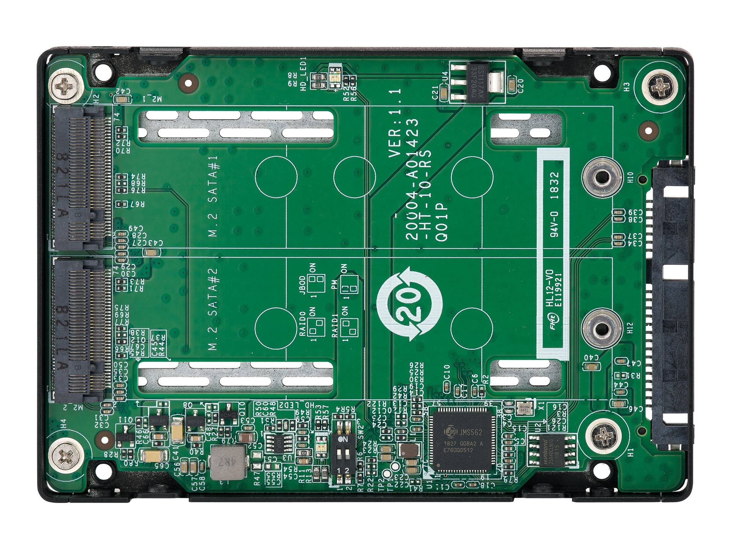 QNAP QDA-A2MAR - Internes RAID-Gehäuse - 2,5" auf 2 x M.2 (6,4 cm auf 2 x M.2)