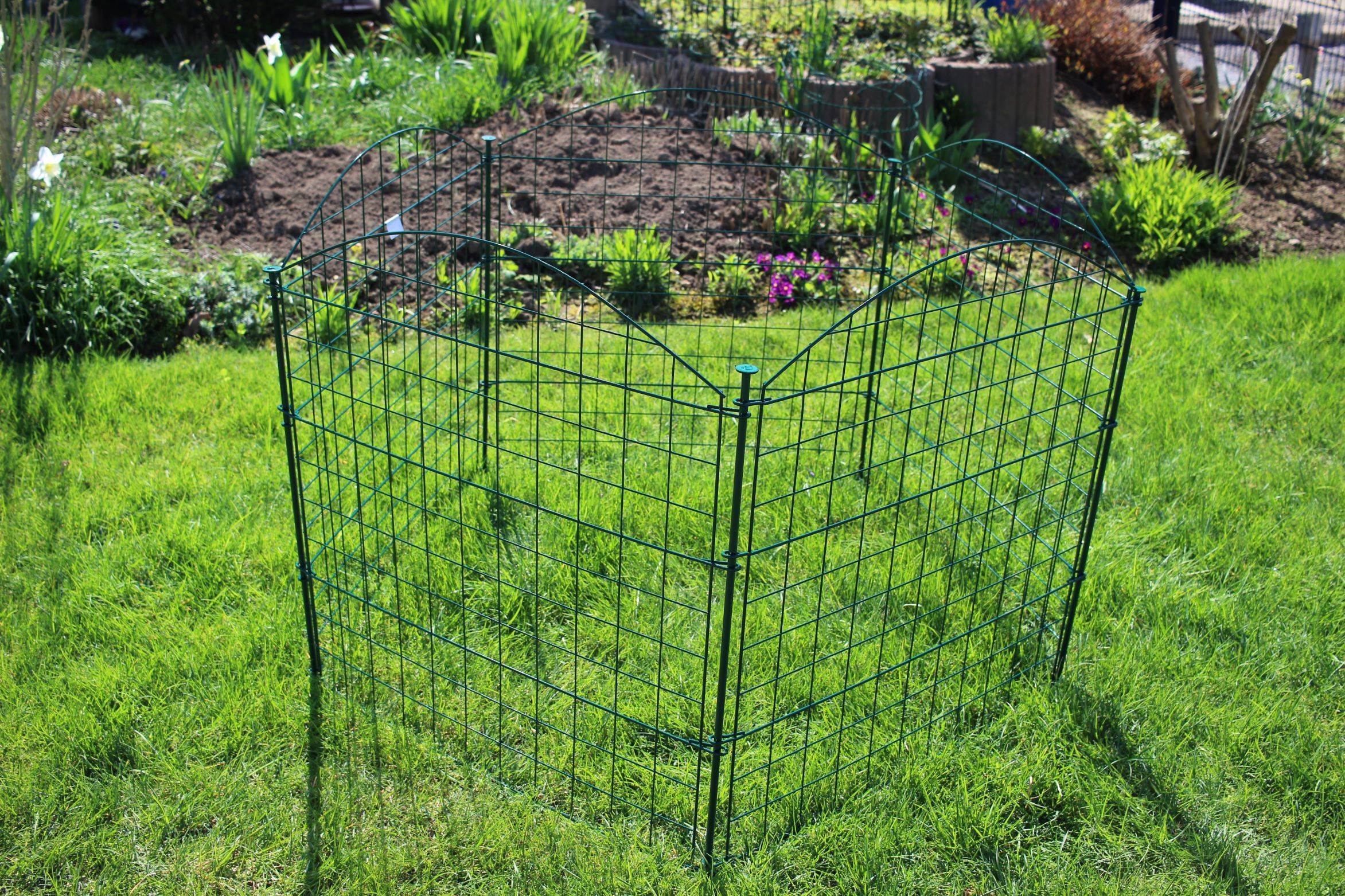 HC Garten & Freizeit Teichzaun Oberbogen Komplettset dunkelgrün