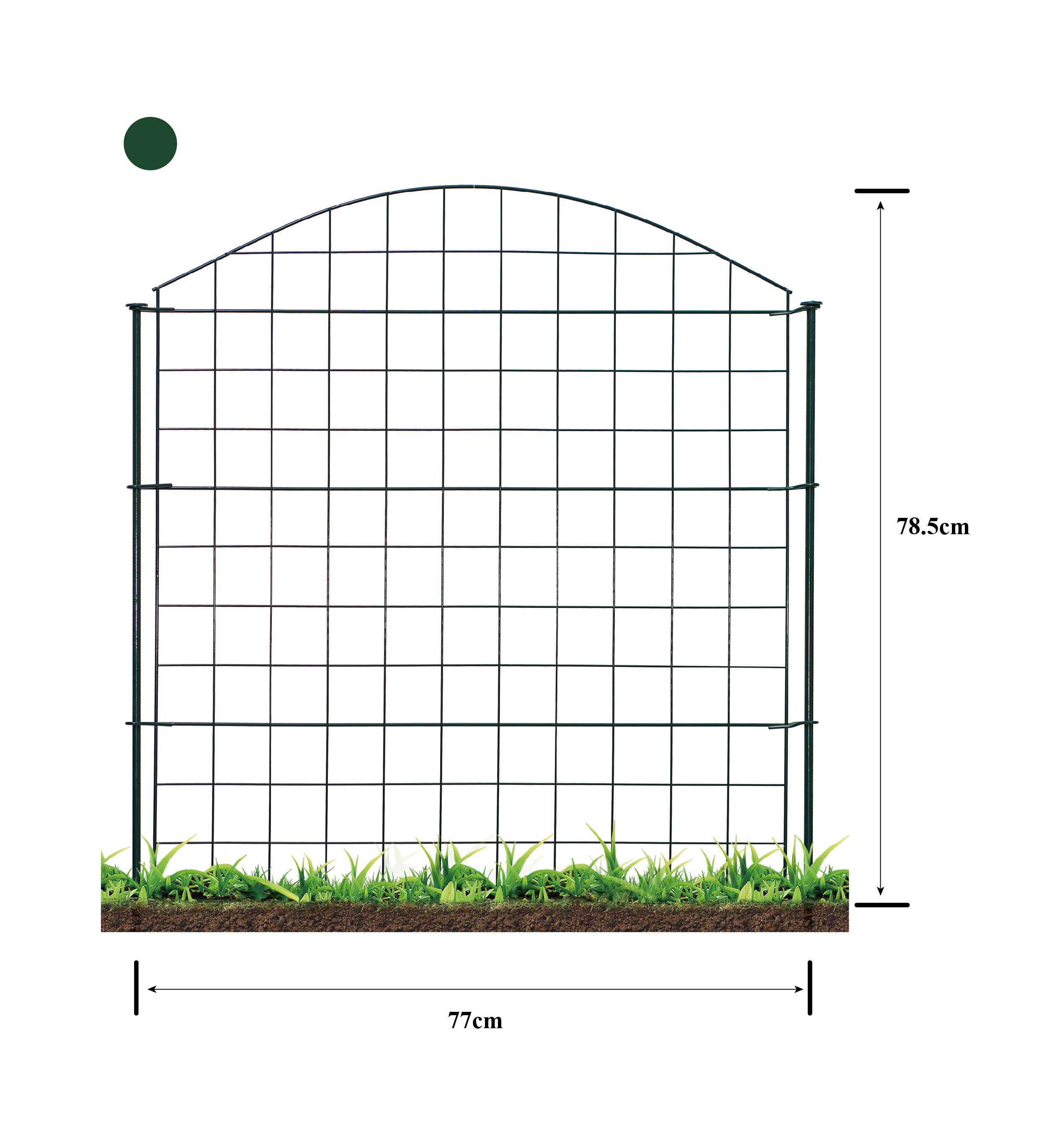 HC Garten & Freizeit Teichzaun Oberbogen Komplettset dunkelgrün