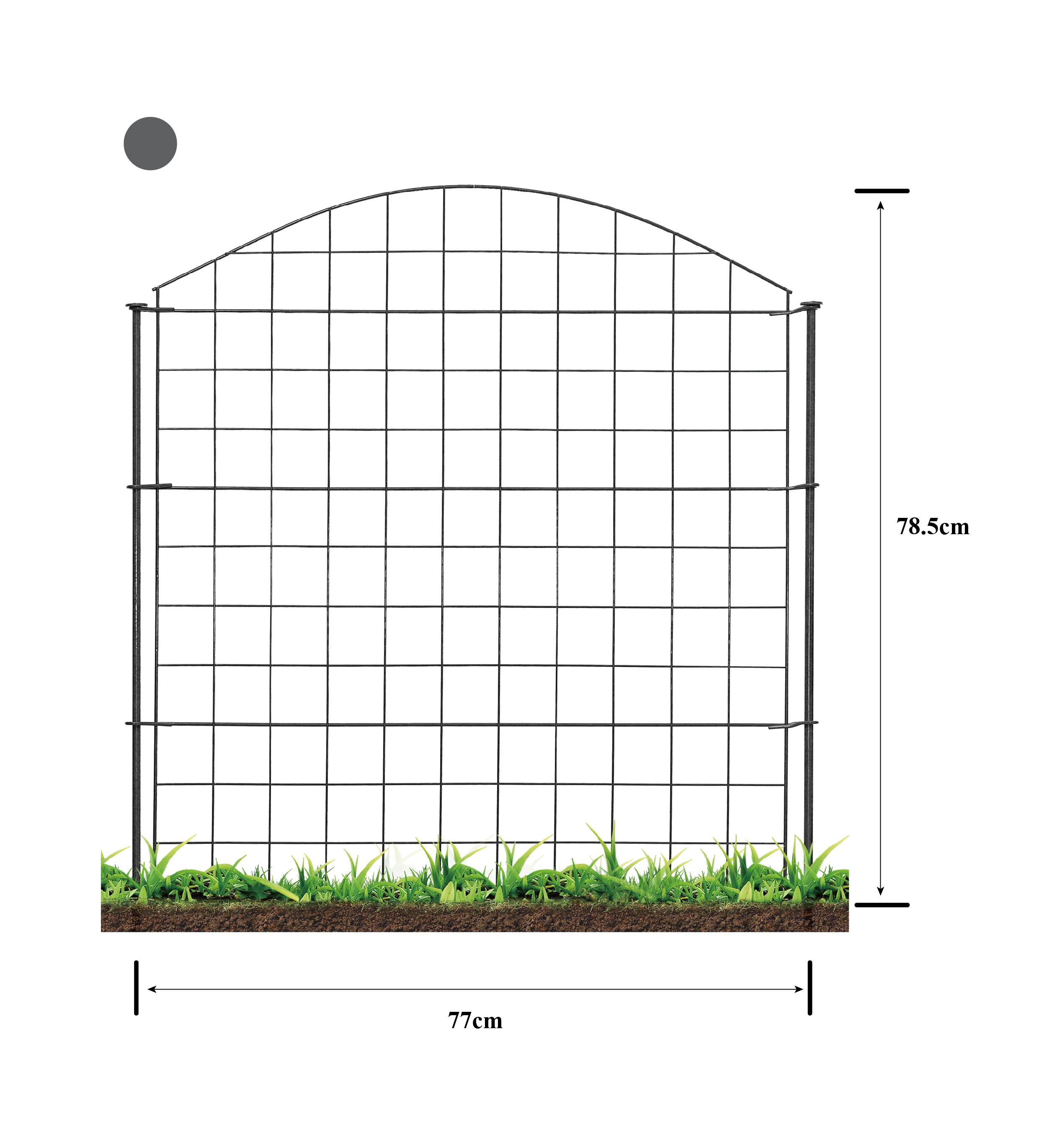 HC Garten & Freizeit Teichzaun Oberbogen Komplettset anthrazit
