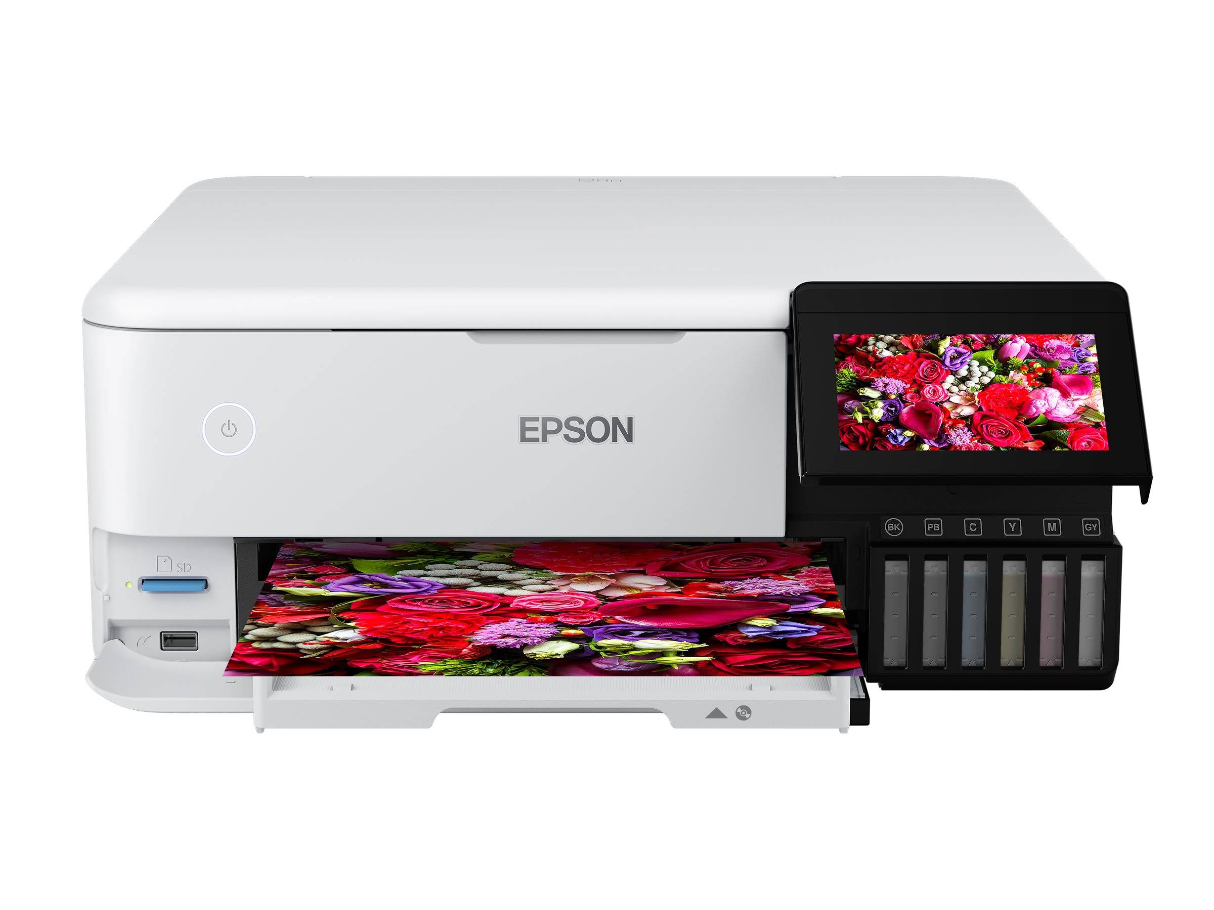 Epson EcoTank ET-8500 Multifunktionsdrucker Tintenstrahl Farbe A4 Drucker, Scanner, Kopierer Duplex, LAN, USB, WLAN