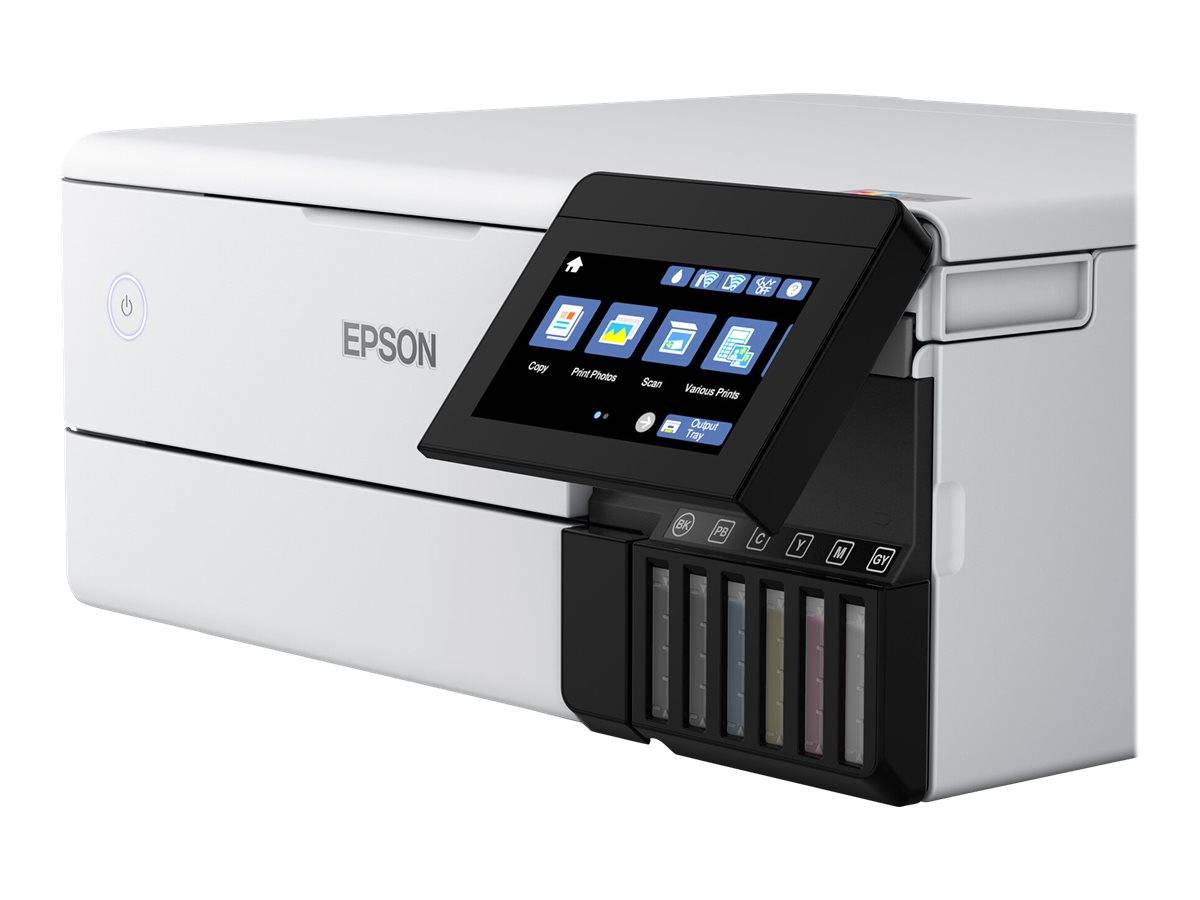 Epson EcoTank ET-8500 Multifunktionsdrucker Tintenstrahl Farbe A4 Drucker, Scanner, Kopierer Duplex, LAN, USB, WLAN