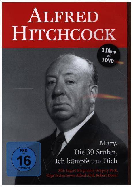 Alfred Hitchcock, 1 DVD SW-Filme: Mary, Die 39 Stufen, Ich kämpfe um Dich. D,GB,USA