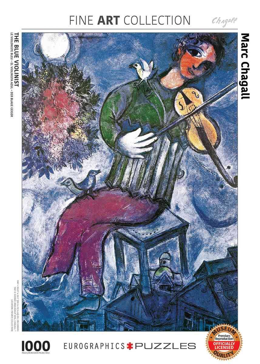 Eurographics 6000-0852 - Der blaue Geiger von Marc Chagall, Puzzle Der blaue Geiger, Anzahl Teile: 1000, Maße (B/H): 48 x 68 cm