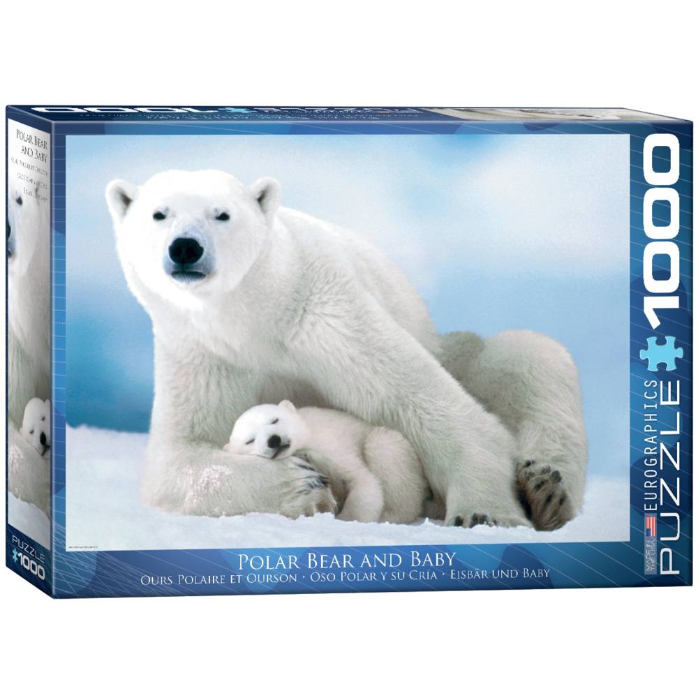 Eisbär & Baby (Puzzle) Eisbär & Baby, Anzahl Teile: 1000, Maße (B/H): 68 x 48 cm, Eurographics-Puzzle, Smart Cut Technology