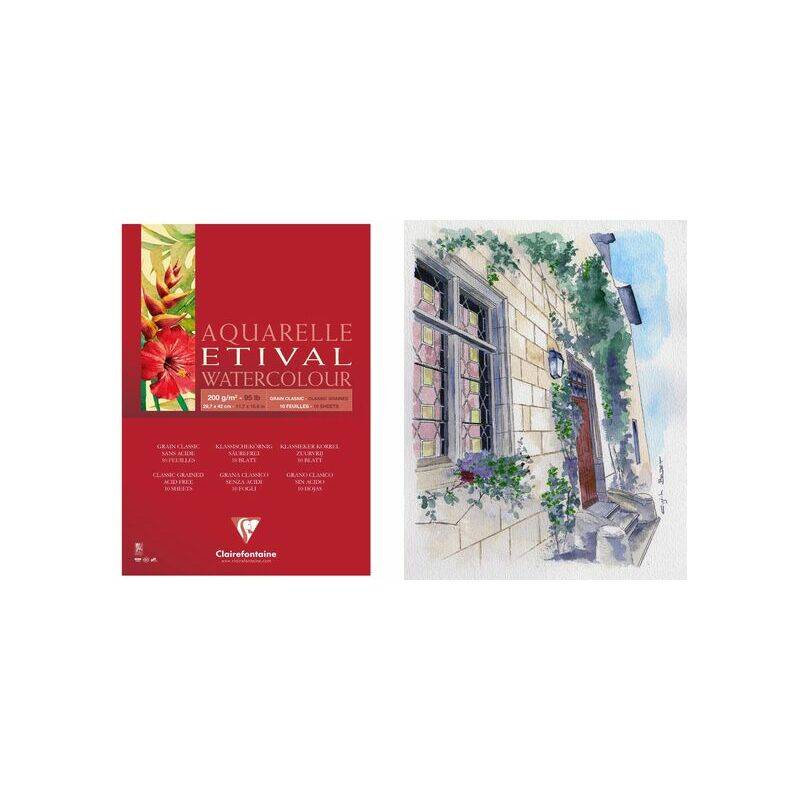Clairefontaine Künstlerblock Aquarelle ETIVAL, DIN A4