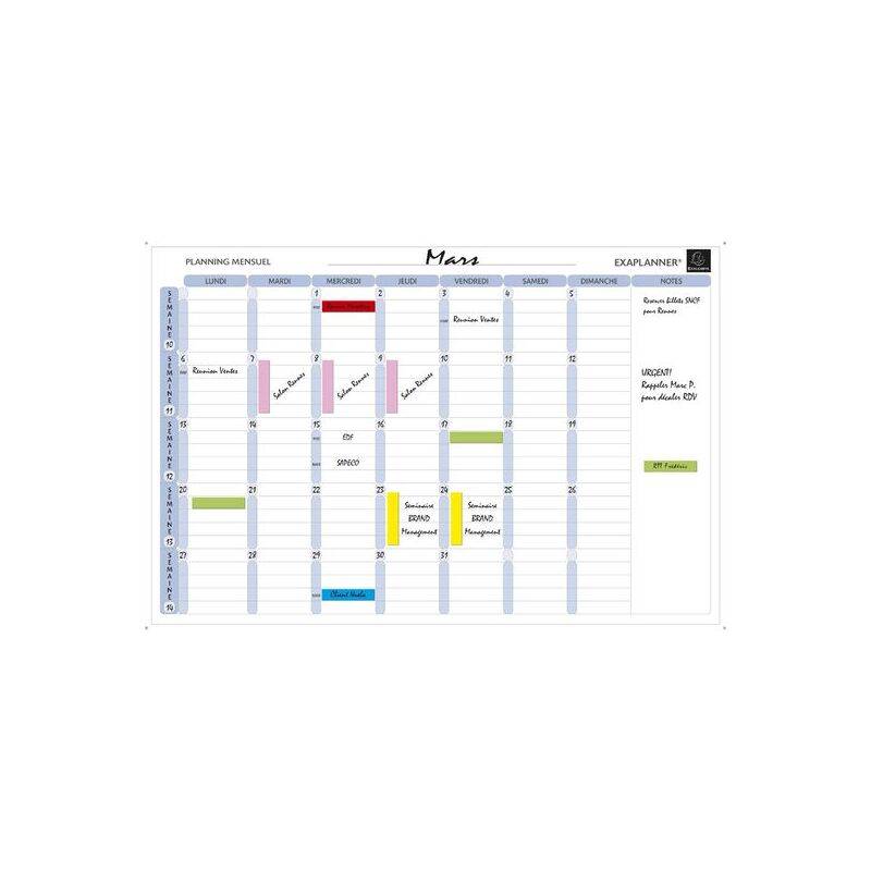 Ein monatlicher Planer, der Aufgaben wie „Geschäftsaufgaben