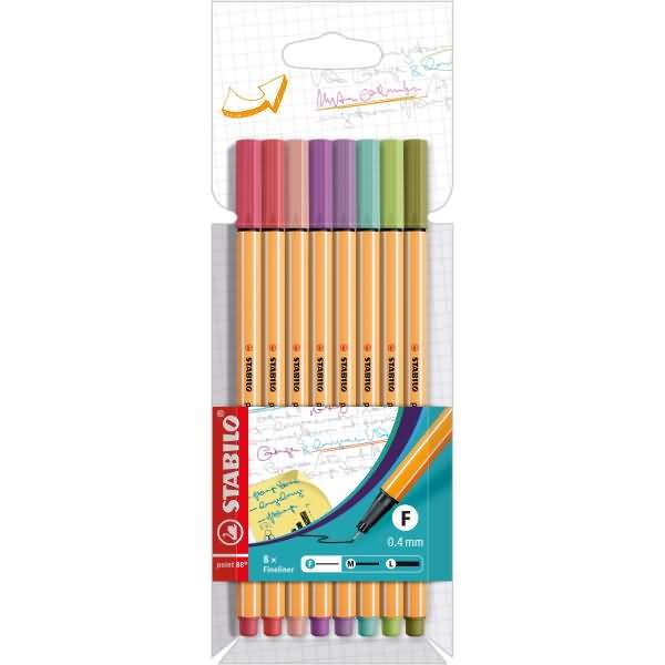 Fineliner point 88 Etui VE=8 Farben