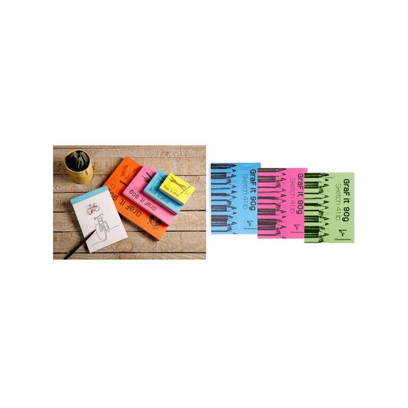 Clairefontaine Skizzenblock GRAF'IT, DIN A5, sortiert