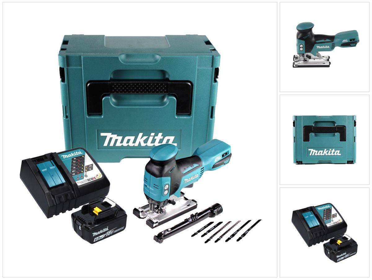 Makita DJV 181 RG1J Akku Pendelhub Stichsäge 18 V Brushless + 1x Akku 6,0 Ah + Ladegerät + Makpac