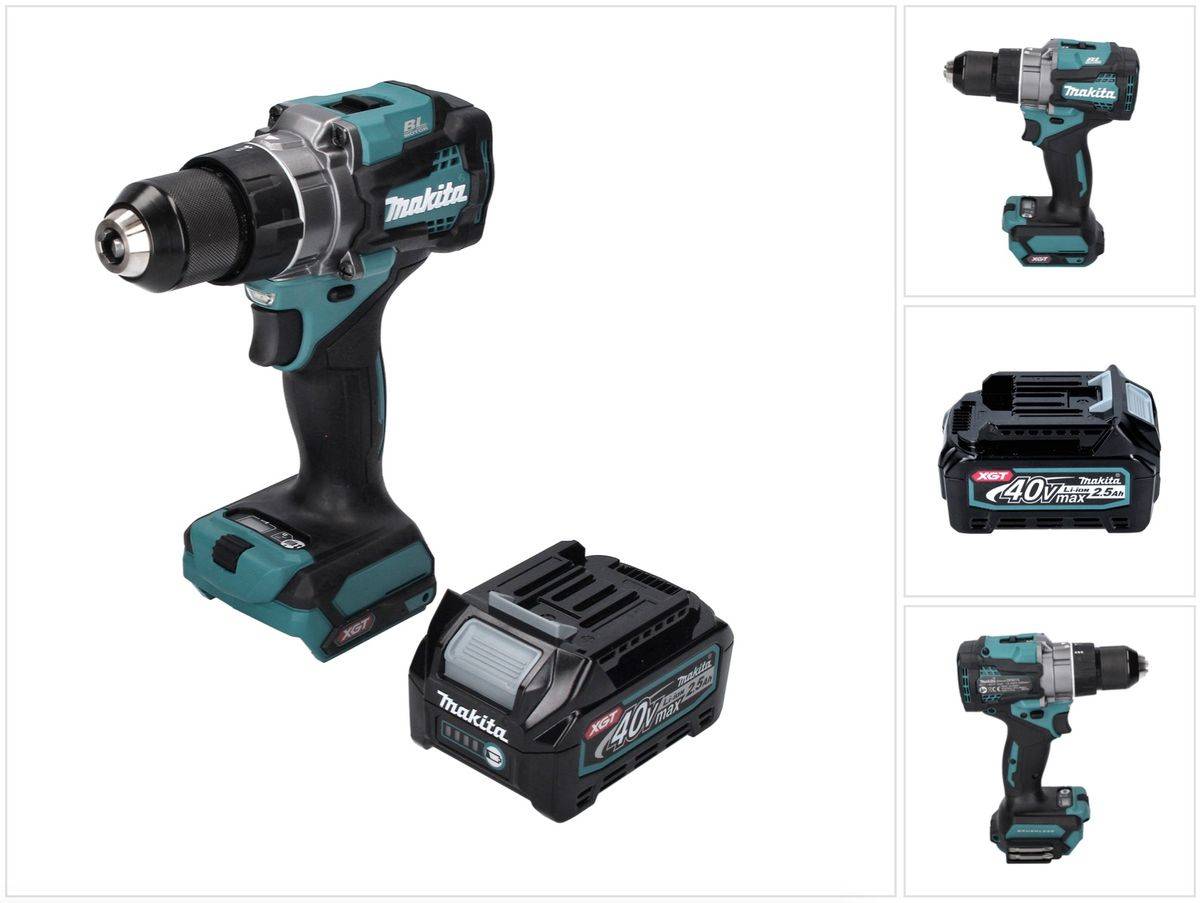 Makita DF 001 GD1 Akku Bohrschrauber 40 V max. 140 Nm XGT Brushless + 1x Akku 2,5 Ah - ohne Ladegerät