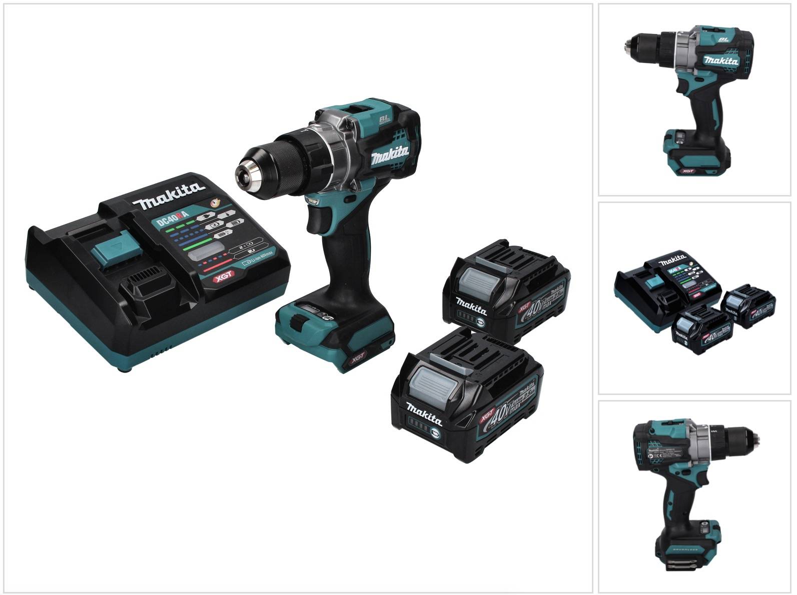 Makita DF 001 GD2 Akku Bohrschrauber 40 V max. 140 Nm XGT Brushless + 2x Akku 2,5 Ah + Ladegerät