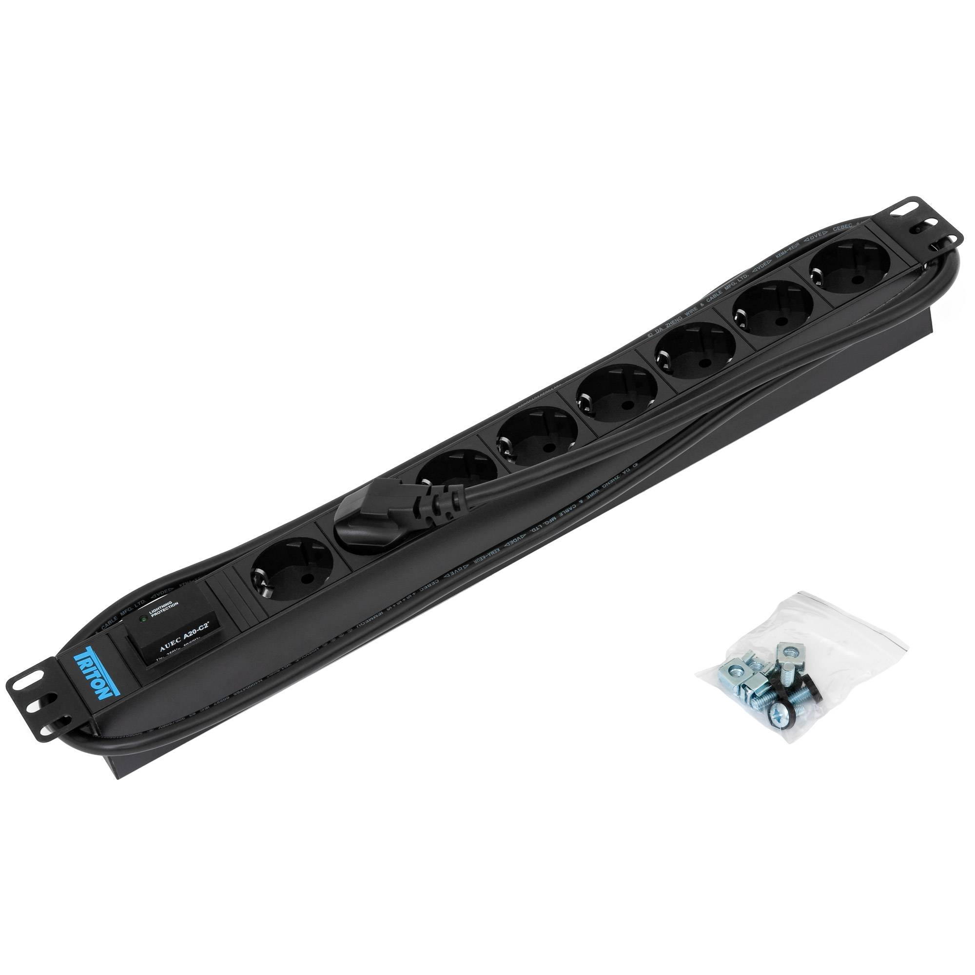 Triton RAB-PD-X08-A1 - Stromverteiler (Rack - einbaufähig) - Ausgangsanschlüsse: 8 - 1U - 48.3 cm (19"")