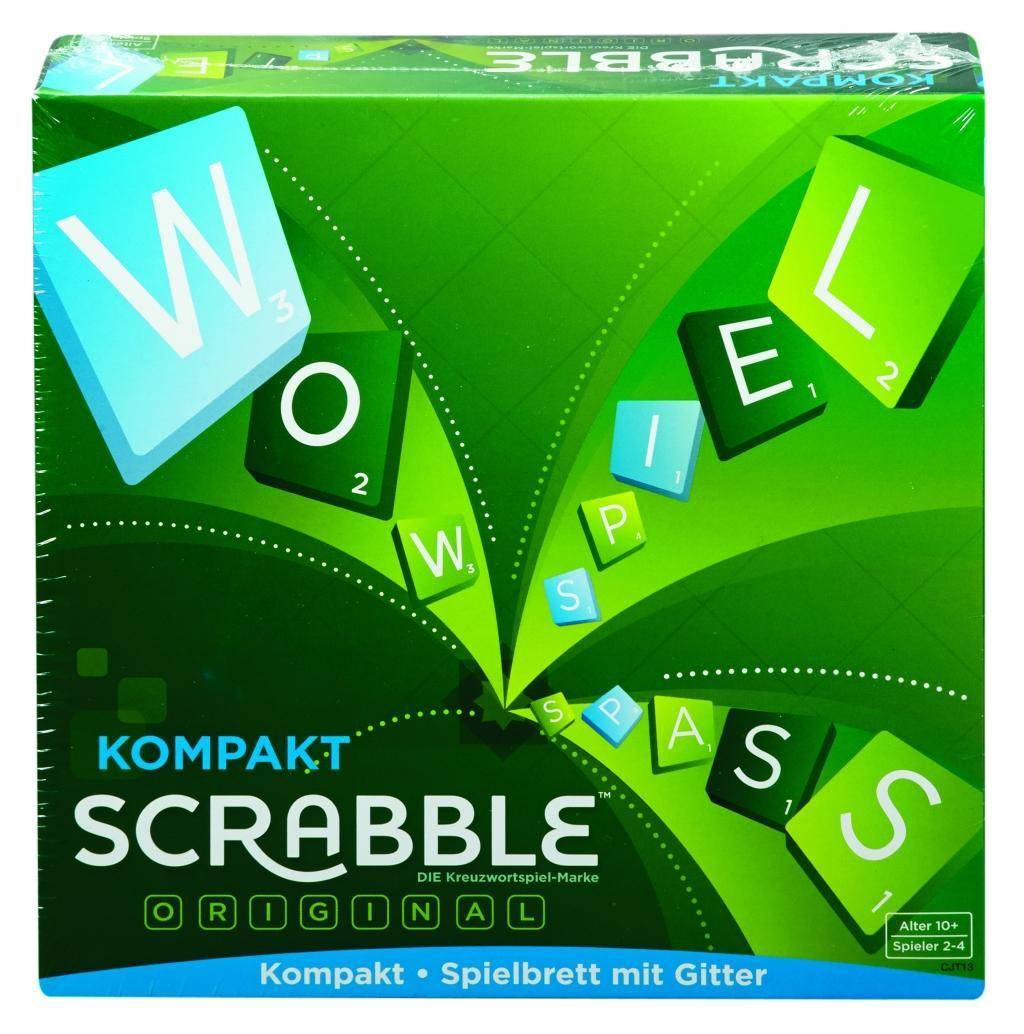 Scrabble, Kompakt (Spiel) Spieleranzahl: 2-4, Spieldauer (Min.): beliebig, Wortspiel, Reiseausgabe