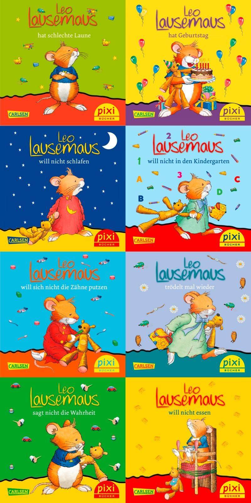 Pixi-Box 271: Neues von Leo Lausemaus (8x8 Exemplare) 8 x 8 Exemplare, Kassette mit 64 Pixi-Büchern, 64er-Pack, 64 Bde, Pixi-Box 271