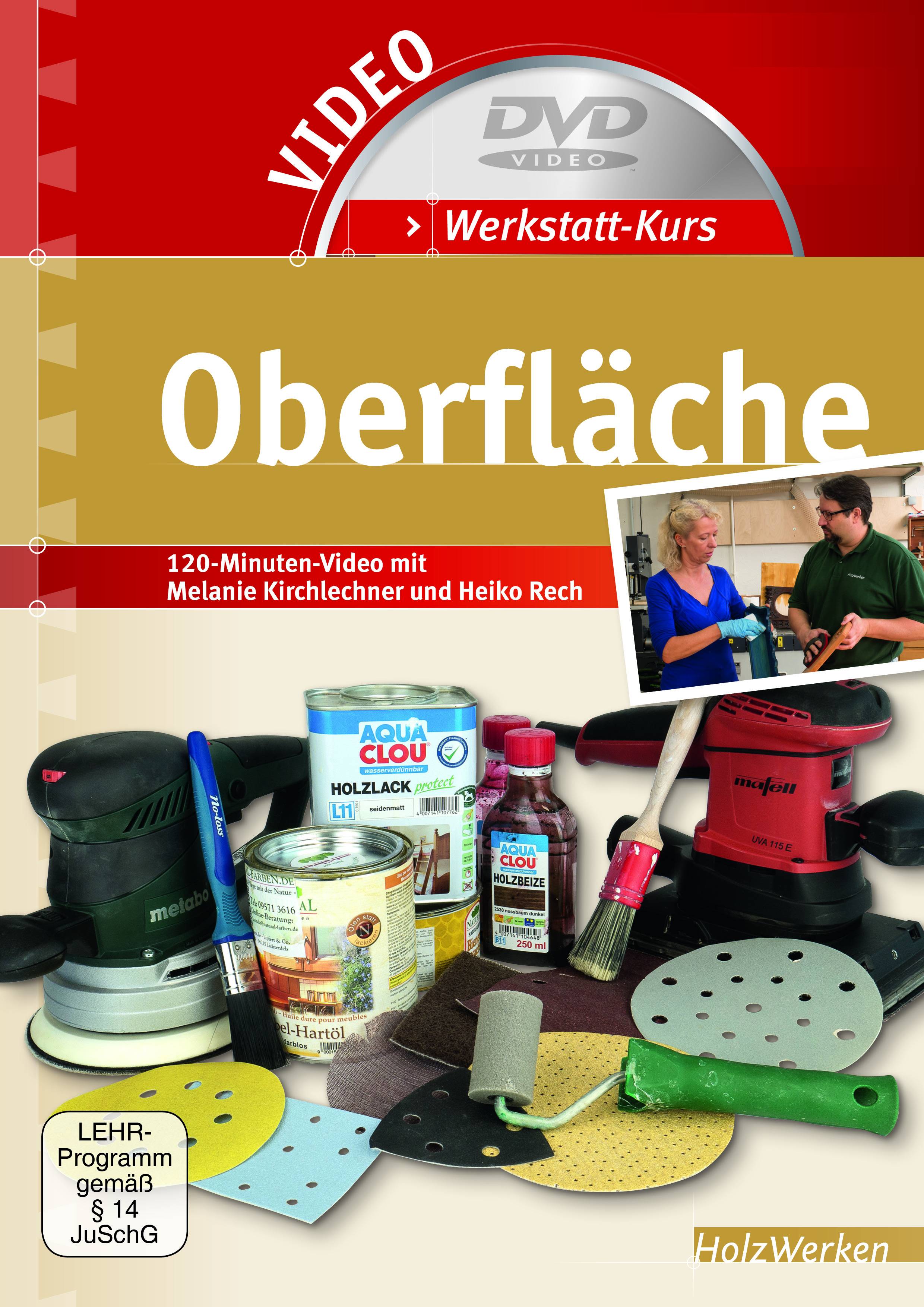 Werkstatt-Kurs Oberfläche, 1 DVD + Buch 120-Minuten-Video zur Oberflächenbehandlung