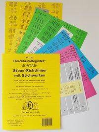 DürckheimRegister STEUERRICHTLINIEN mit STICHWORTE aus der Gesetzesüberschrift 2020 196 Registeretiketten (sog. Griffregister) STEUERRICHTLINIEN mit
