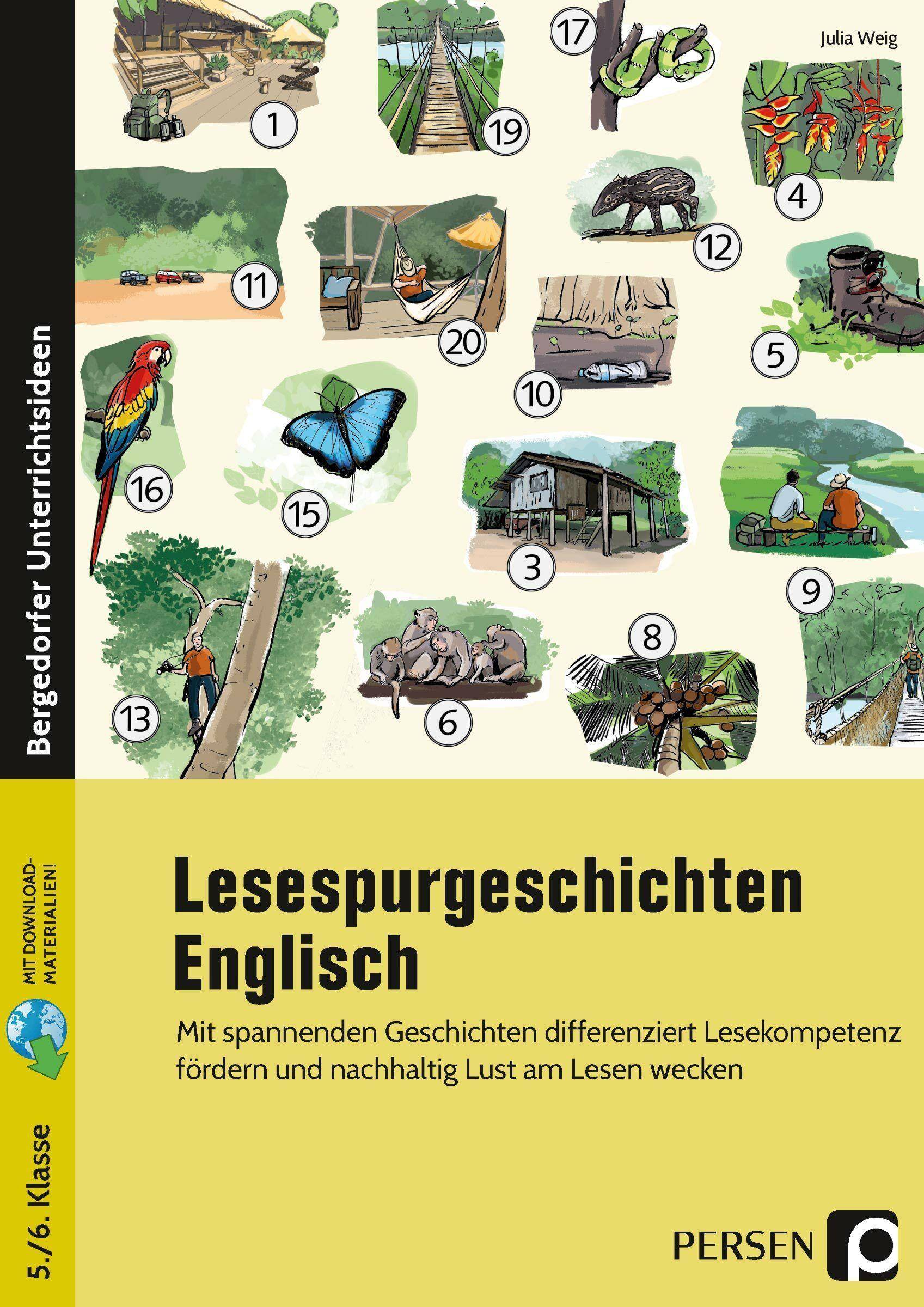 Lesespurgeschichten 5./6. Klasse - Englisch Mit spannenden Geschichten differenziert Lesekompe tenz fördern und nachhaltig Lust am Lesen wecken