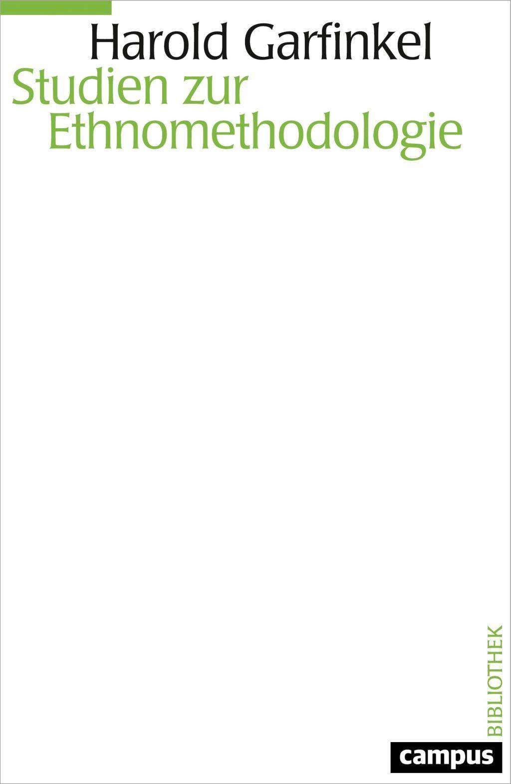 Studien zur Ethnomethodologie Campus Bibliothek