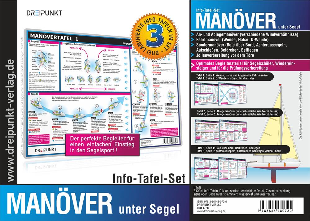 Info-Tafel-Set Manöver unter Segel Der perfekte Begleiter für einen einfachen Einstieg in den Segelsport!