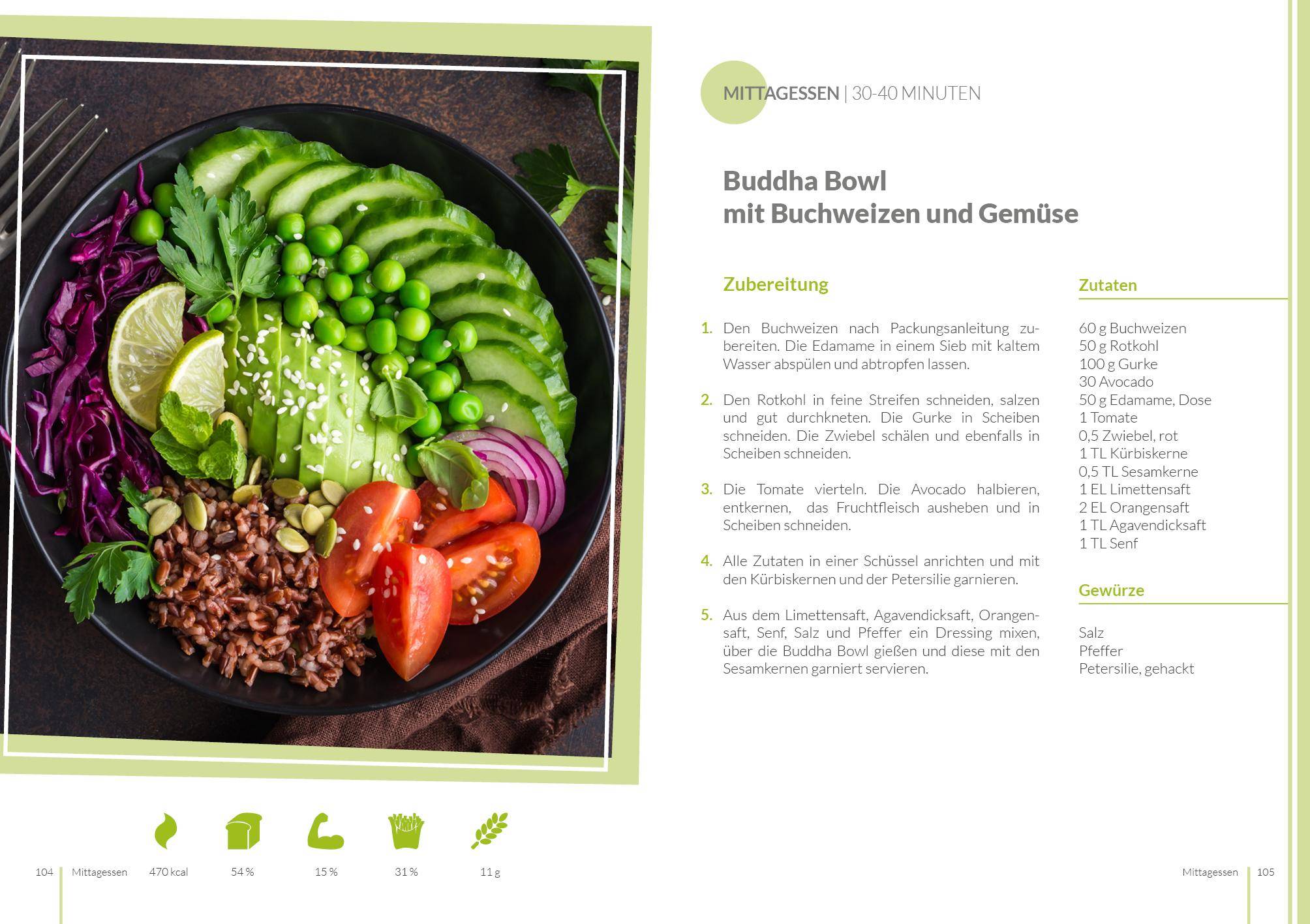 Detox Diätplan - Ernährungsplan zum Abnehmen für 30 Tage Bonus: E-Book mit 90 weiteren Rezepten: Clean Eating, Vegetarisch, Vegan, Low Carb oder Hi