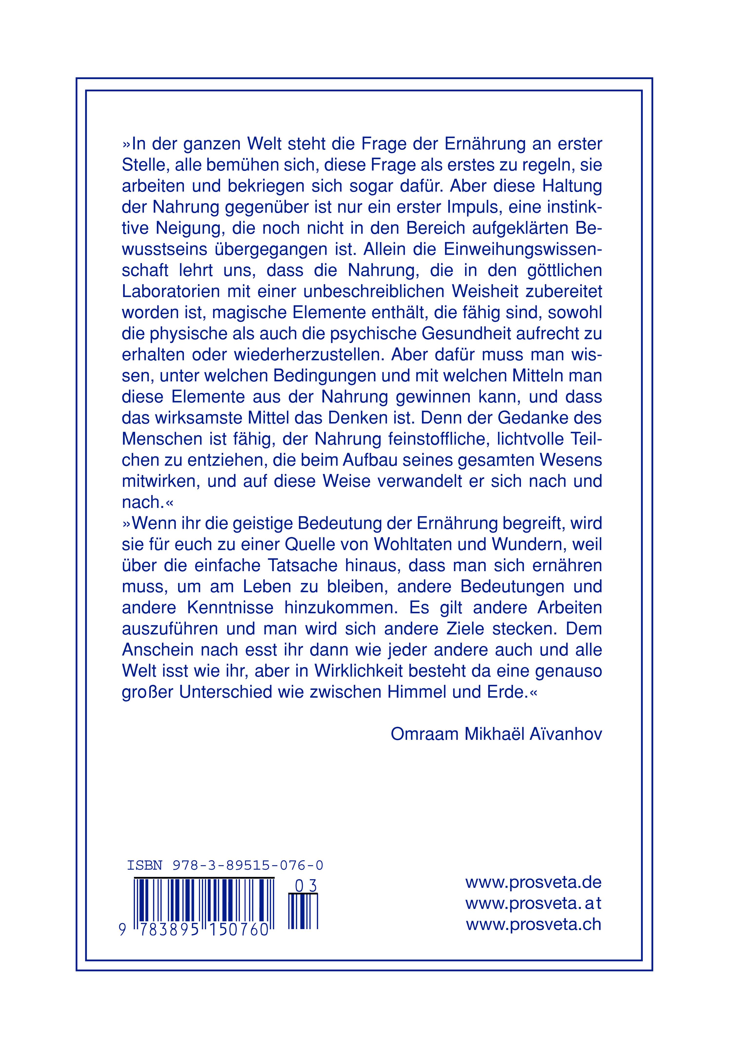 Alchimie und Magie der Ernährung Hrani Yoga