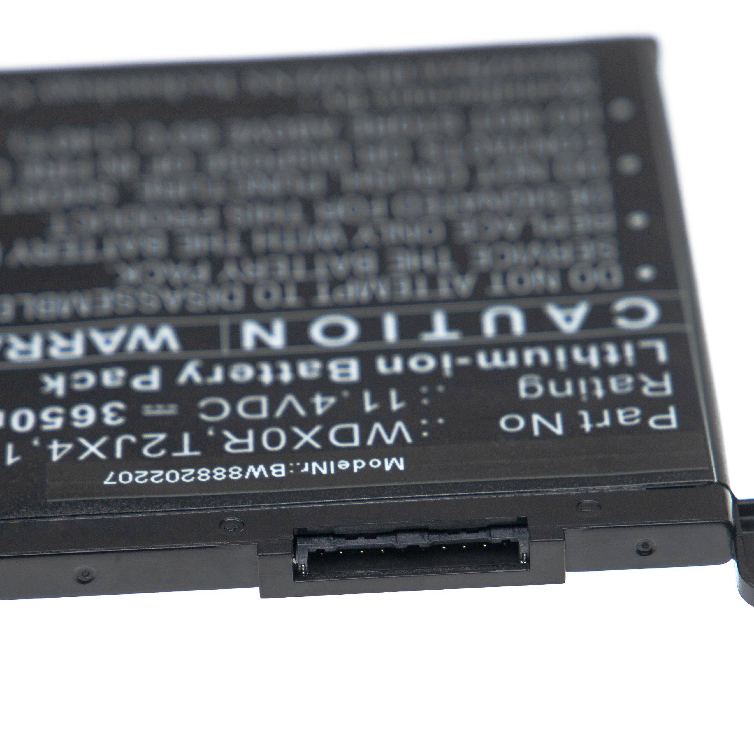 vhbw Akku Ersatz für Dell P58F, P58F001, P62F, P62F001, P69G, P69G001, RRJDX für Notebook (3650mAh, 11,4V, Li-Ion)