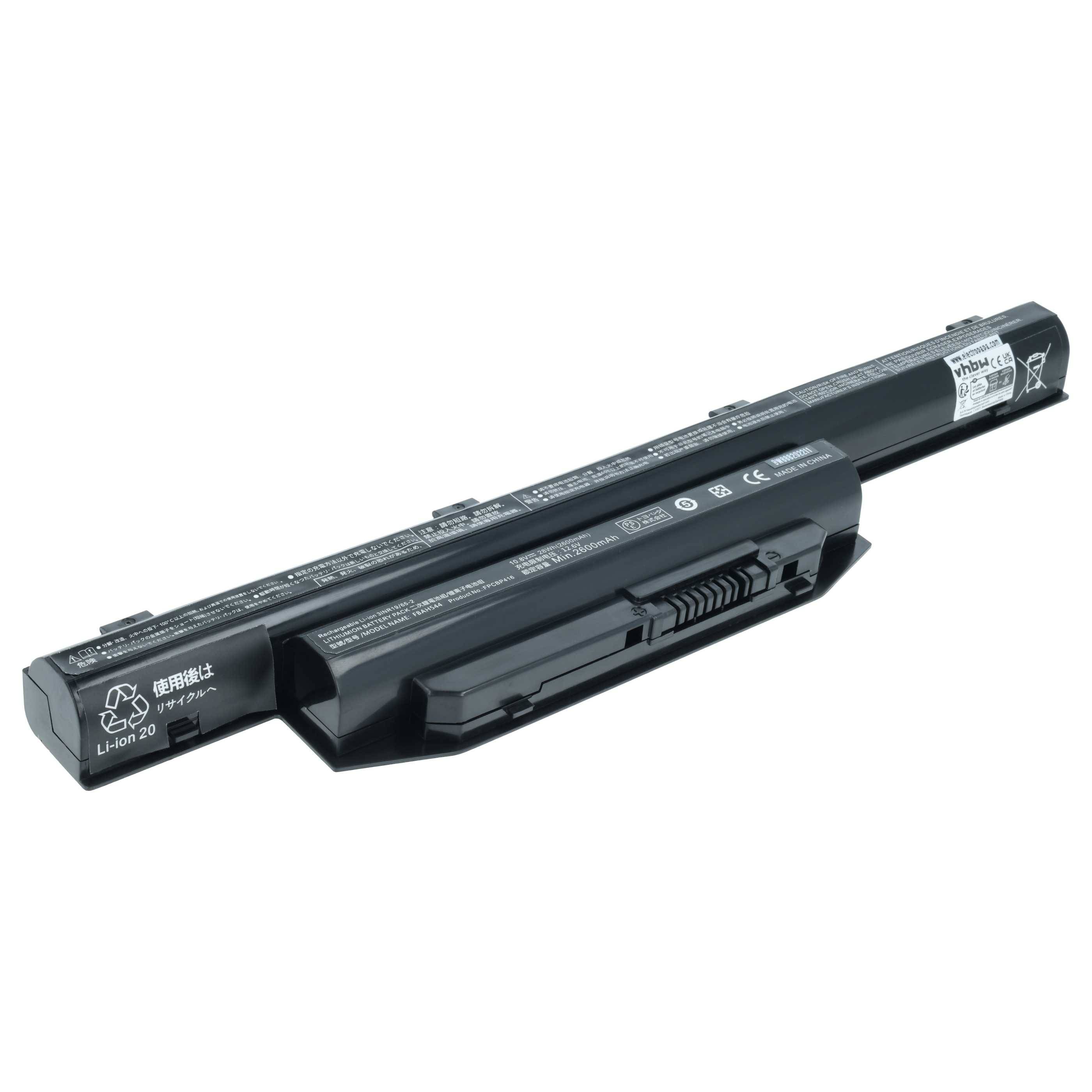 vhbw Akku kompatibel mit Fujitsu E5460M85DODE, E5460M85CODE, E5460M851ODE, E5460M75AODE Notebook (2000 mAh, 10,8 V, Li-Ion)