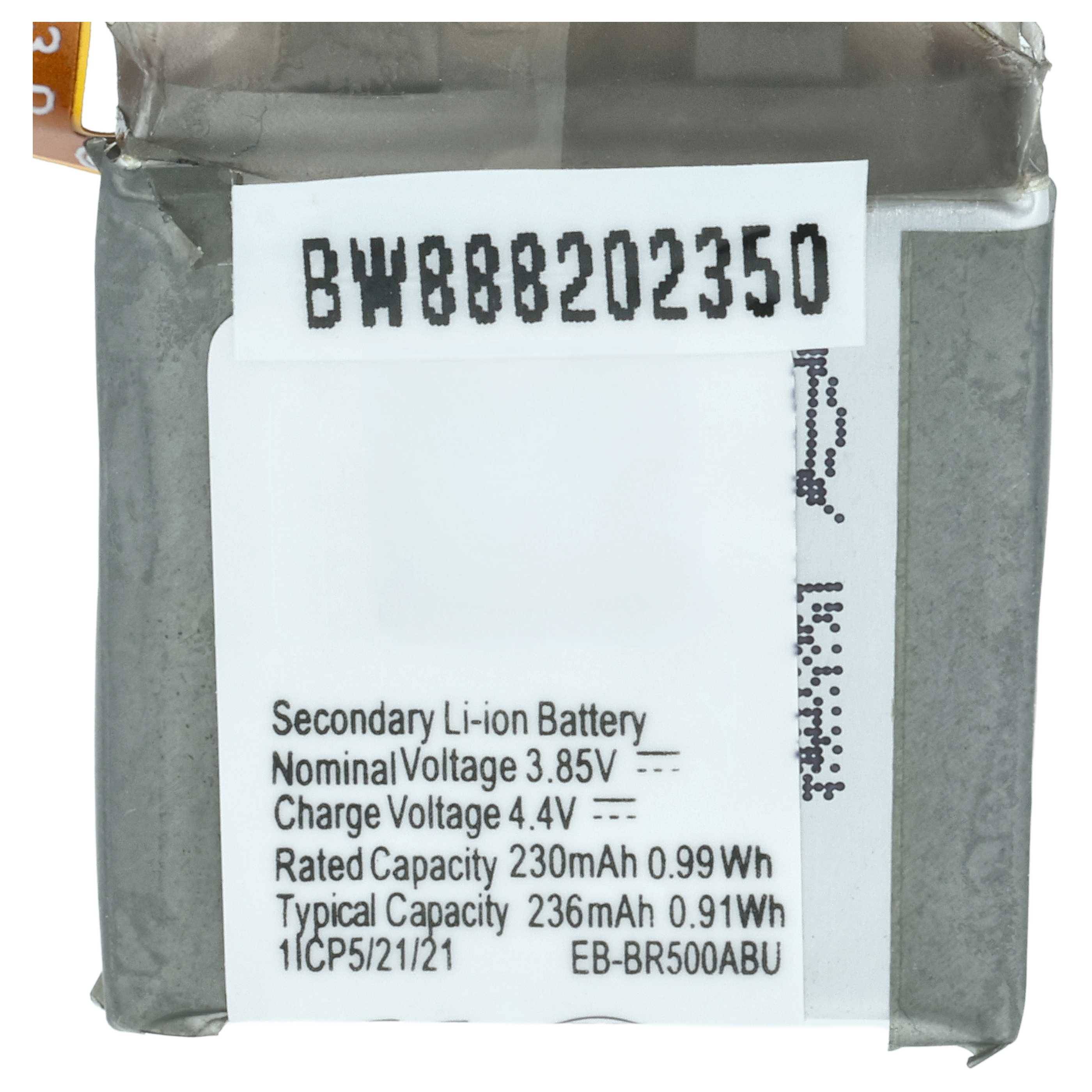 vhbw Akku kompatibel mit Samsung Galaxy Active | für Smartwatch Uhr Fitnessarmband (230 mAh, 3,85 V, Li-Polymer)