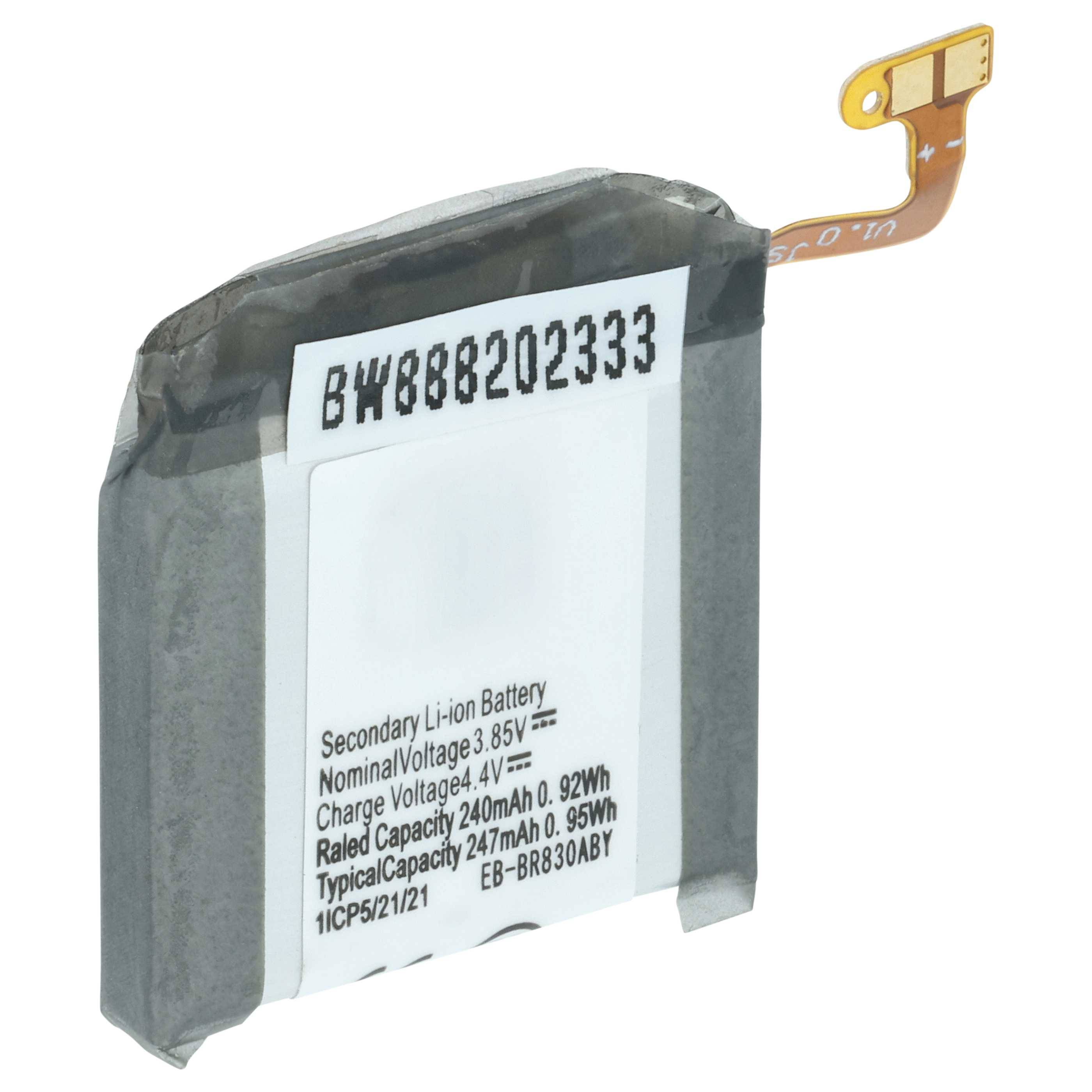 vhbw Akku kompatibel mit Samsung Galaxy Watch Active2 40mm Smartwatch Uhr Fitnessarmband (220 mAh, 3,85 V, Li-Polymer) + Werkzeug-Set