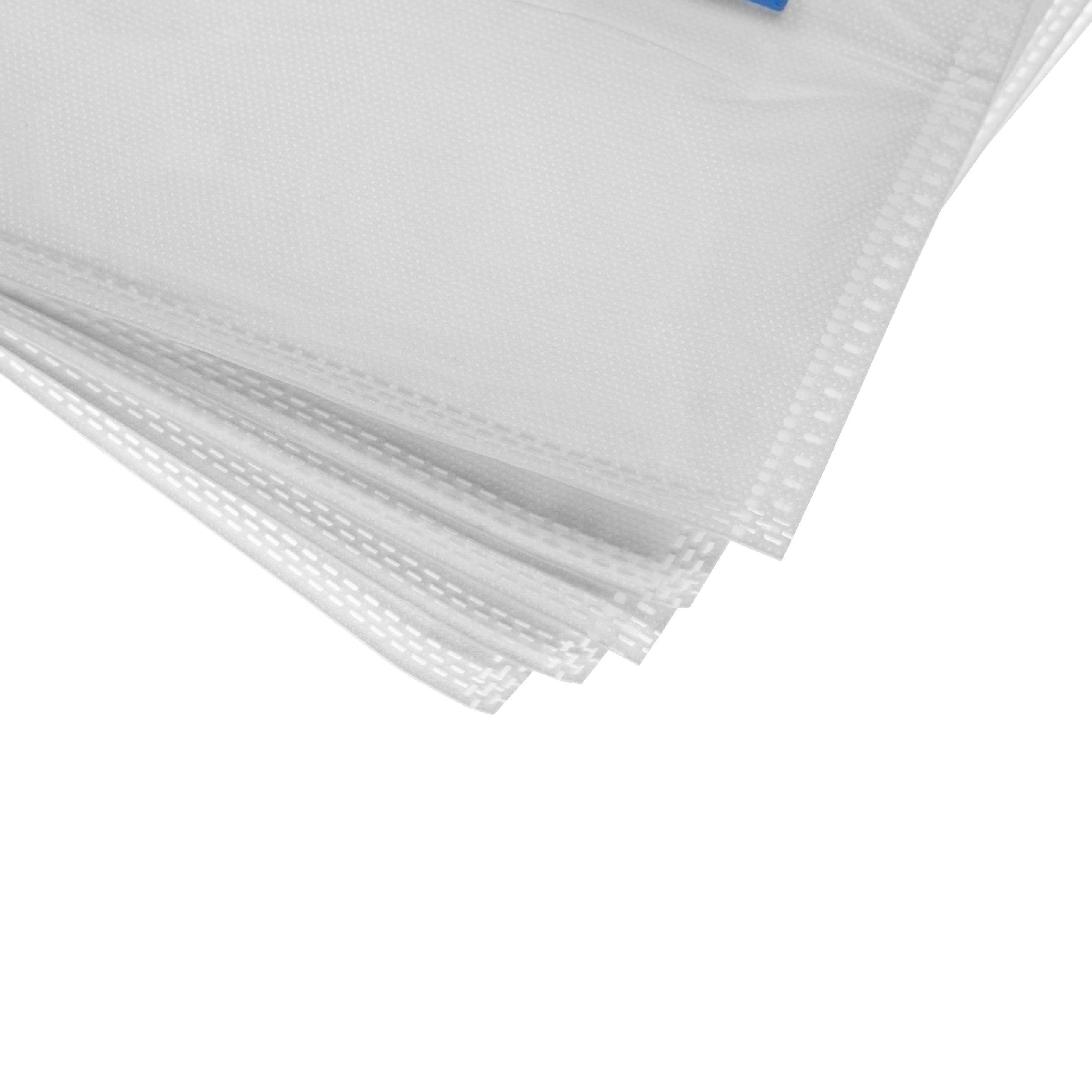 vhbw 20x Staubsaugerbeutel kompatibel mit Kärcher VC 6400 PB, VC 6999, VC 6 Premium Staubsauger - Mikrovlies, 29,8cm x 30cm, Weiß