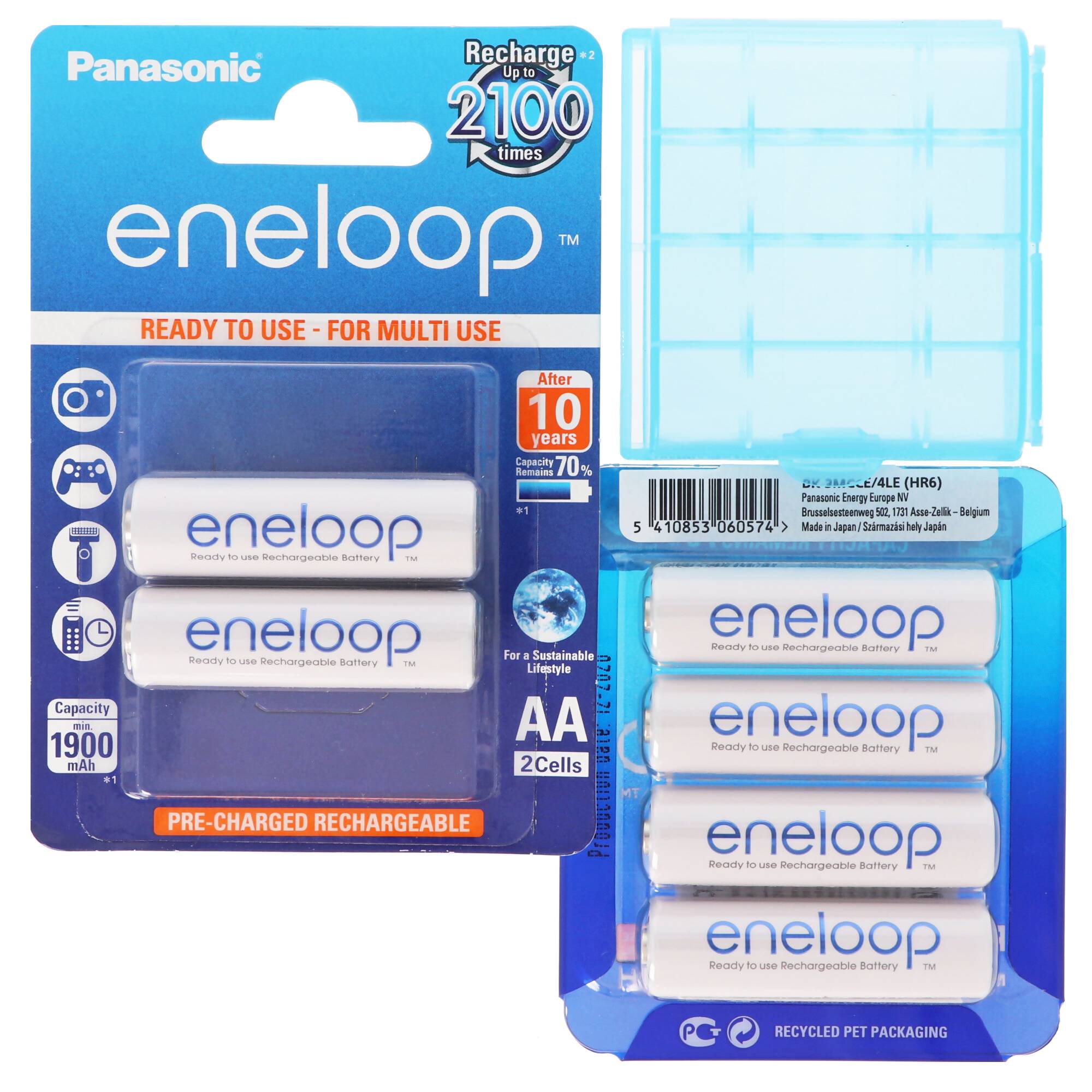 Akku passend für ABUS Funkalarmzentrale Secvest FU8000, 6x Akku Mignon und AccuSafe AA